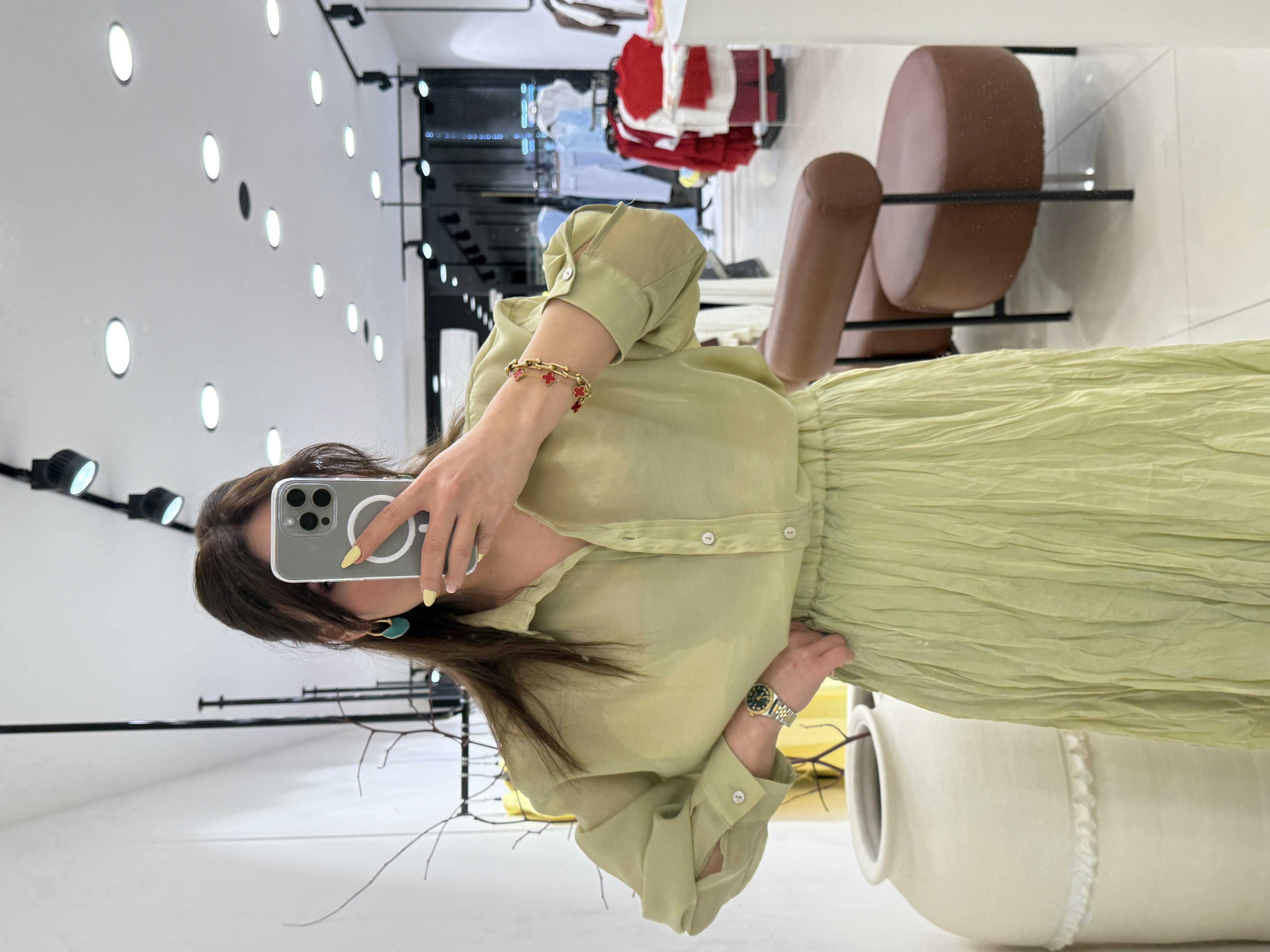 RAHAT KESİM TÜL GÖMLEK YEŞİL