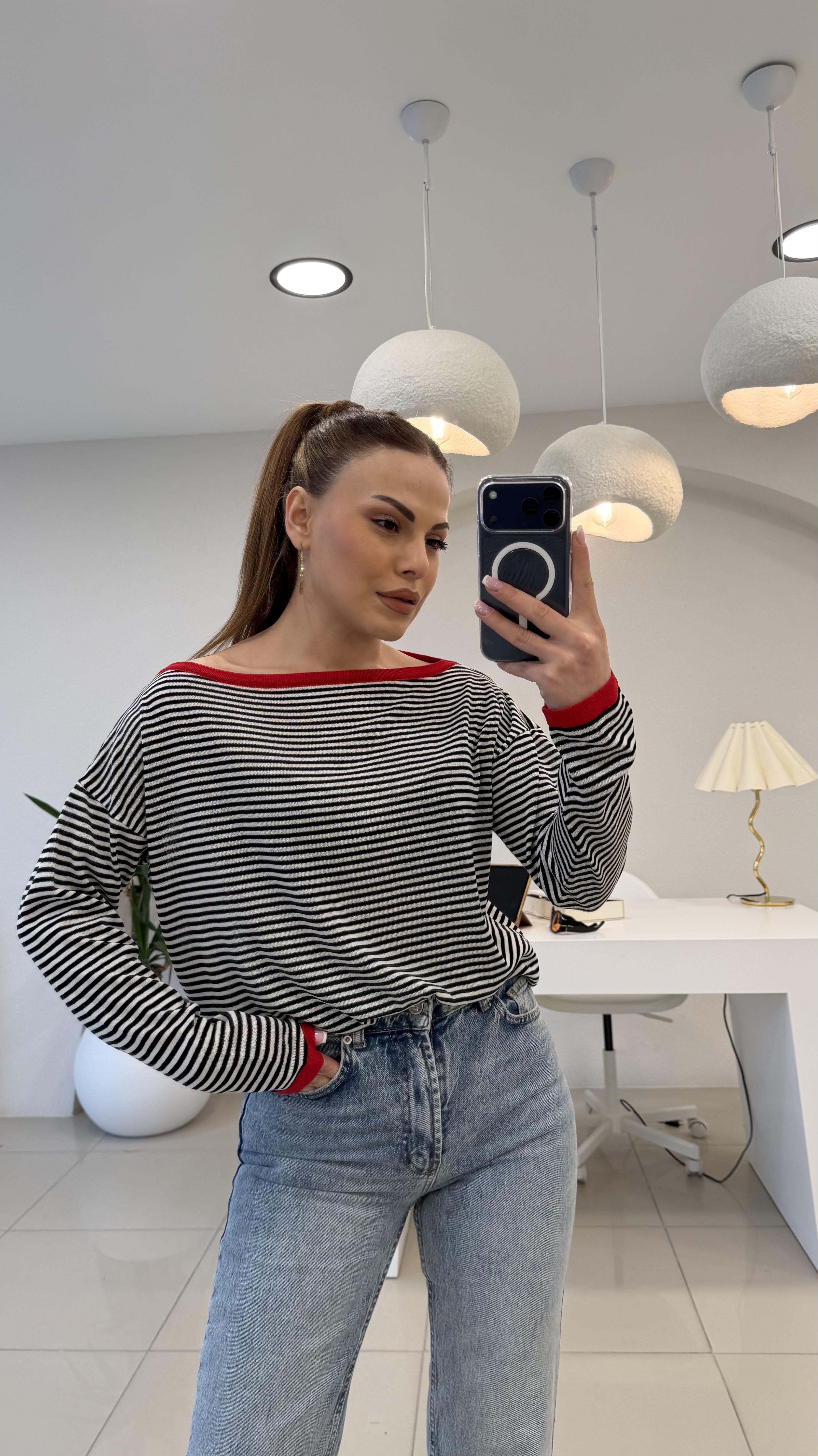 SİYAH ÇİZGİLİ MERSERİZE TRİKO 