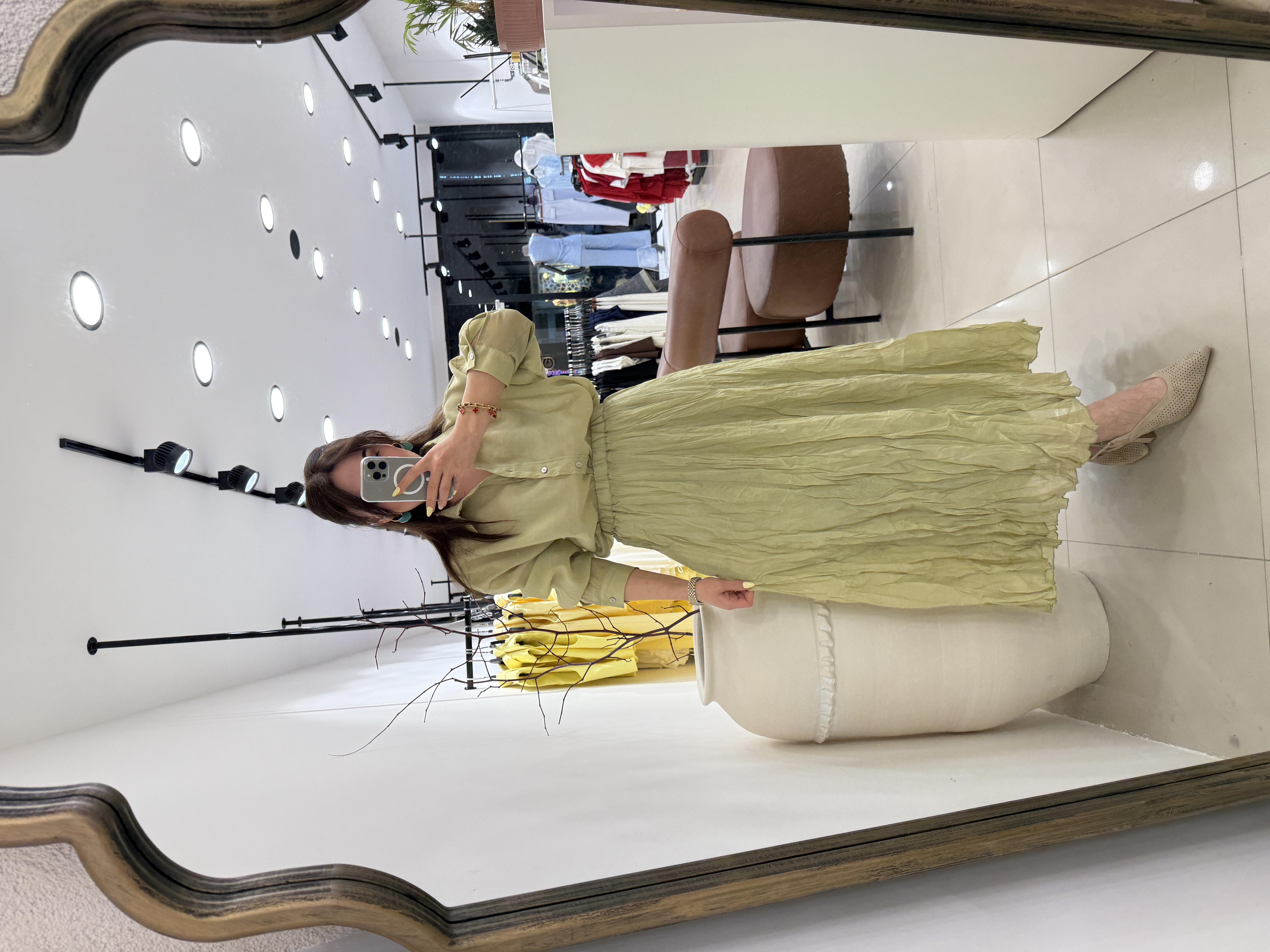 TÜL ETEKLİ İKİLİ TAKIM YEŞİL