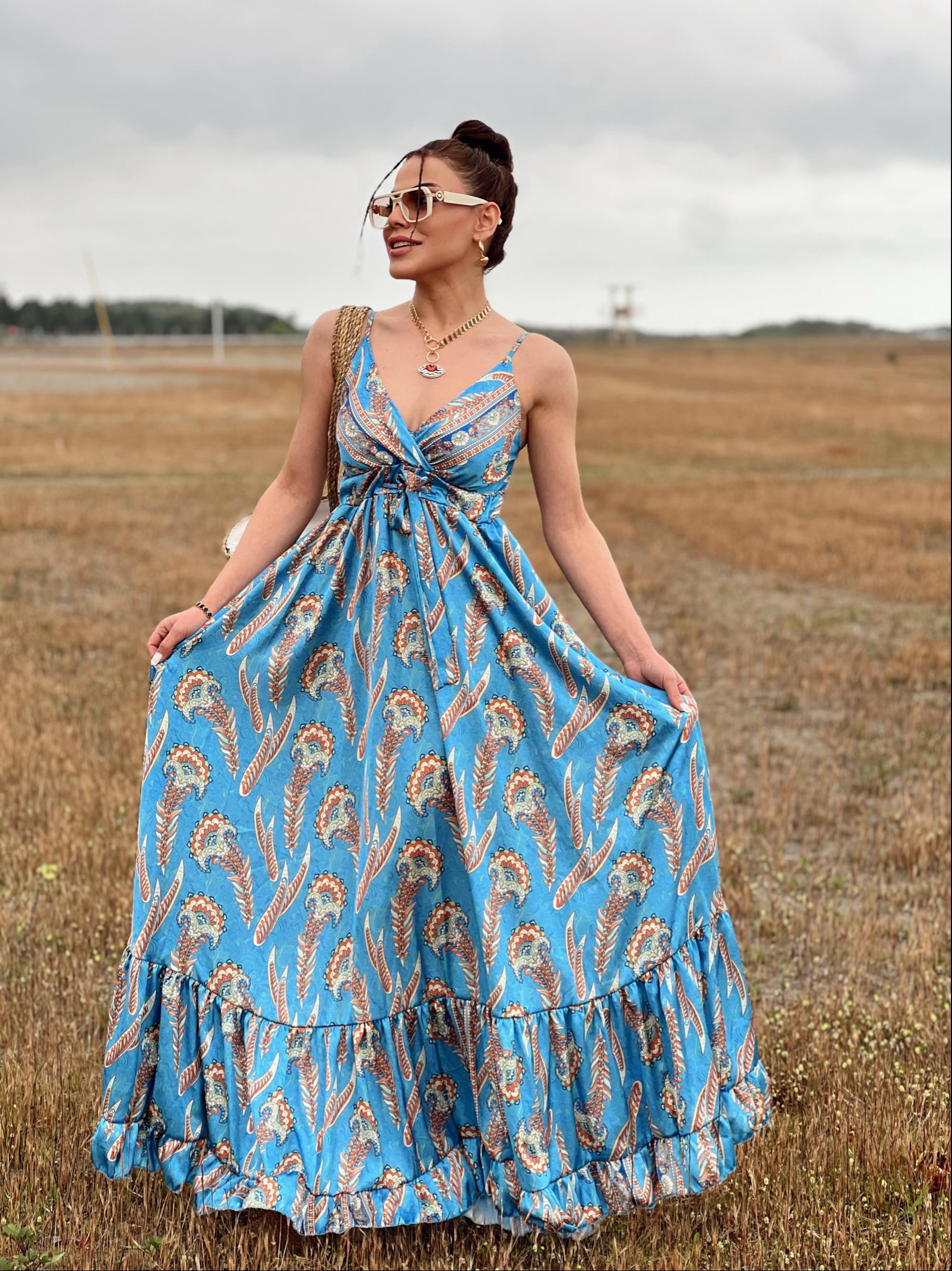 UÇUŞ UÇUŞ PAMUK SATEN ELBİSE