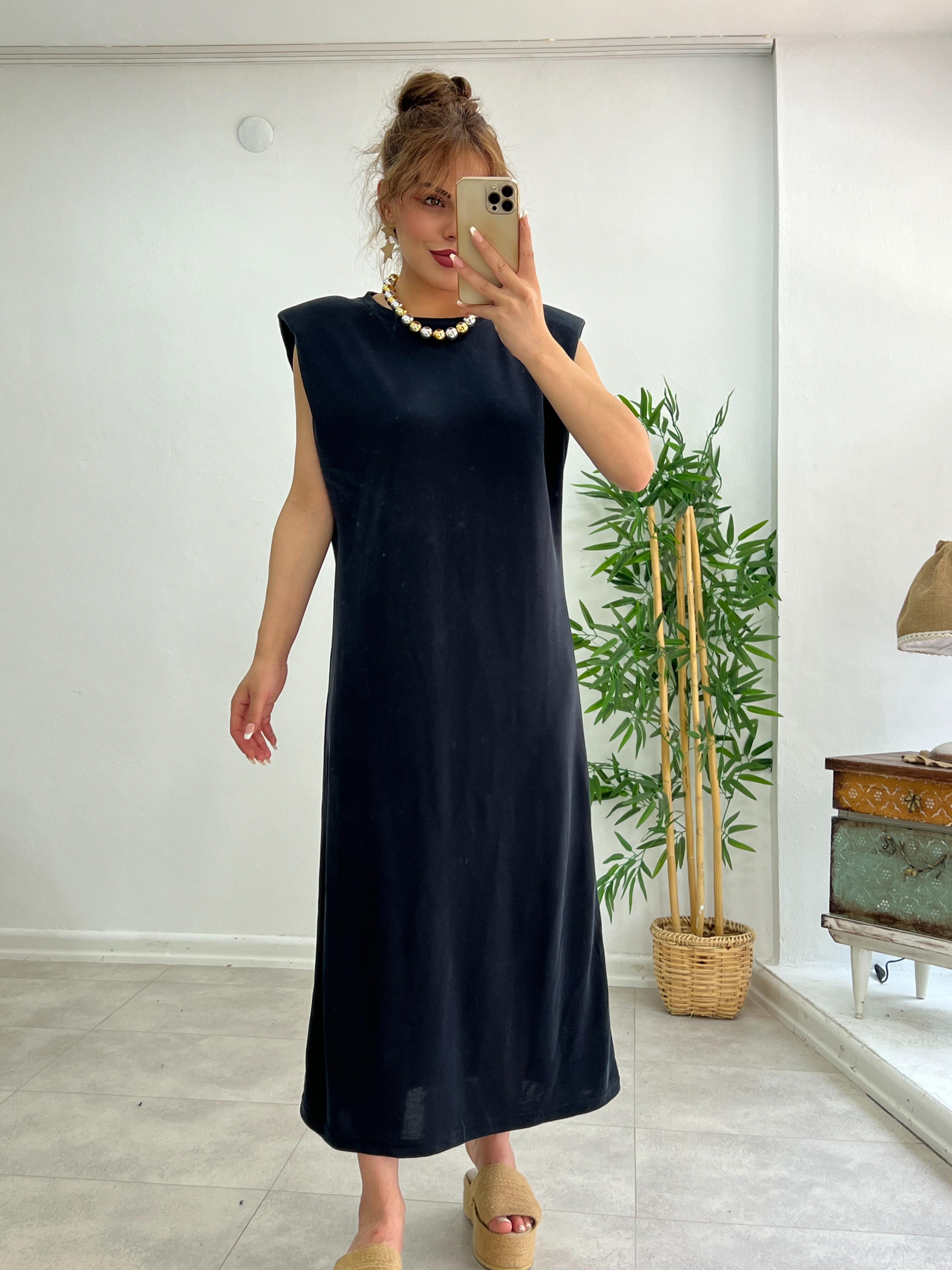 VATKALI MODAL KUMAŞ ELBİSE ANTRASİT