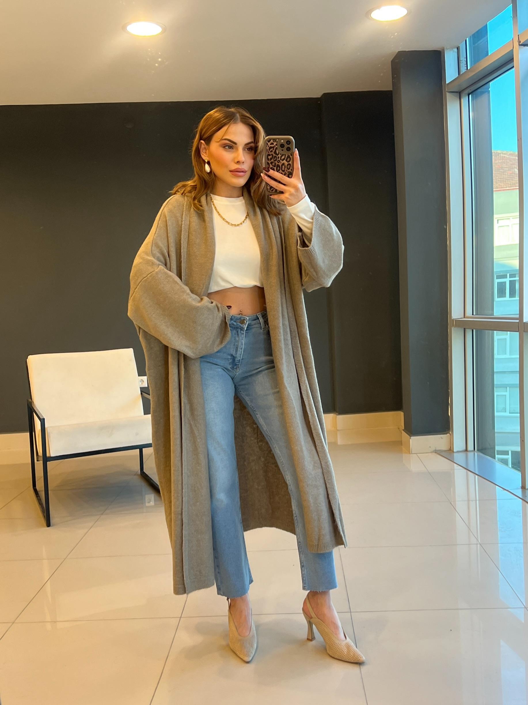 YAKALI CAMEL UZUN HIRKA