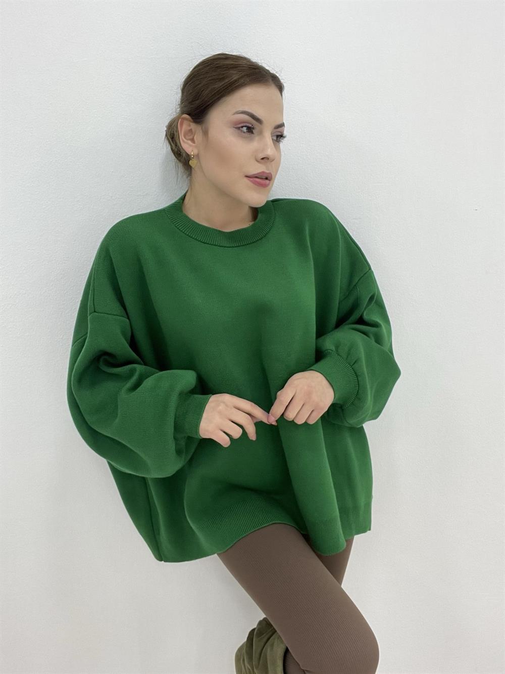 YEŞİL TRİKO KAZAK