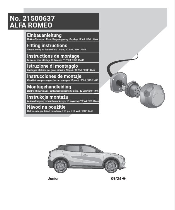 ALFA ROMEO Junior 2024 Sonrası Orijinal Tesisat