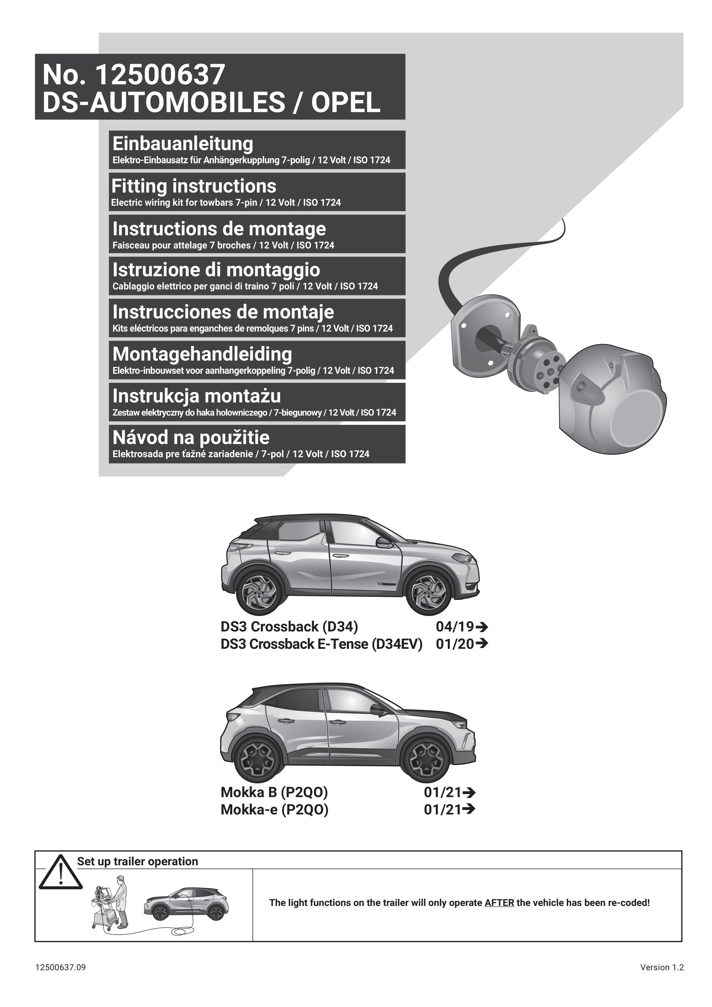 CITROËN DS3 Crossback  2019-2022  7 P Orijinal Tesisat
