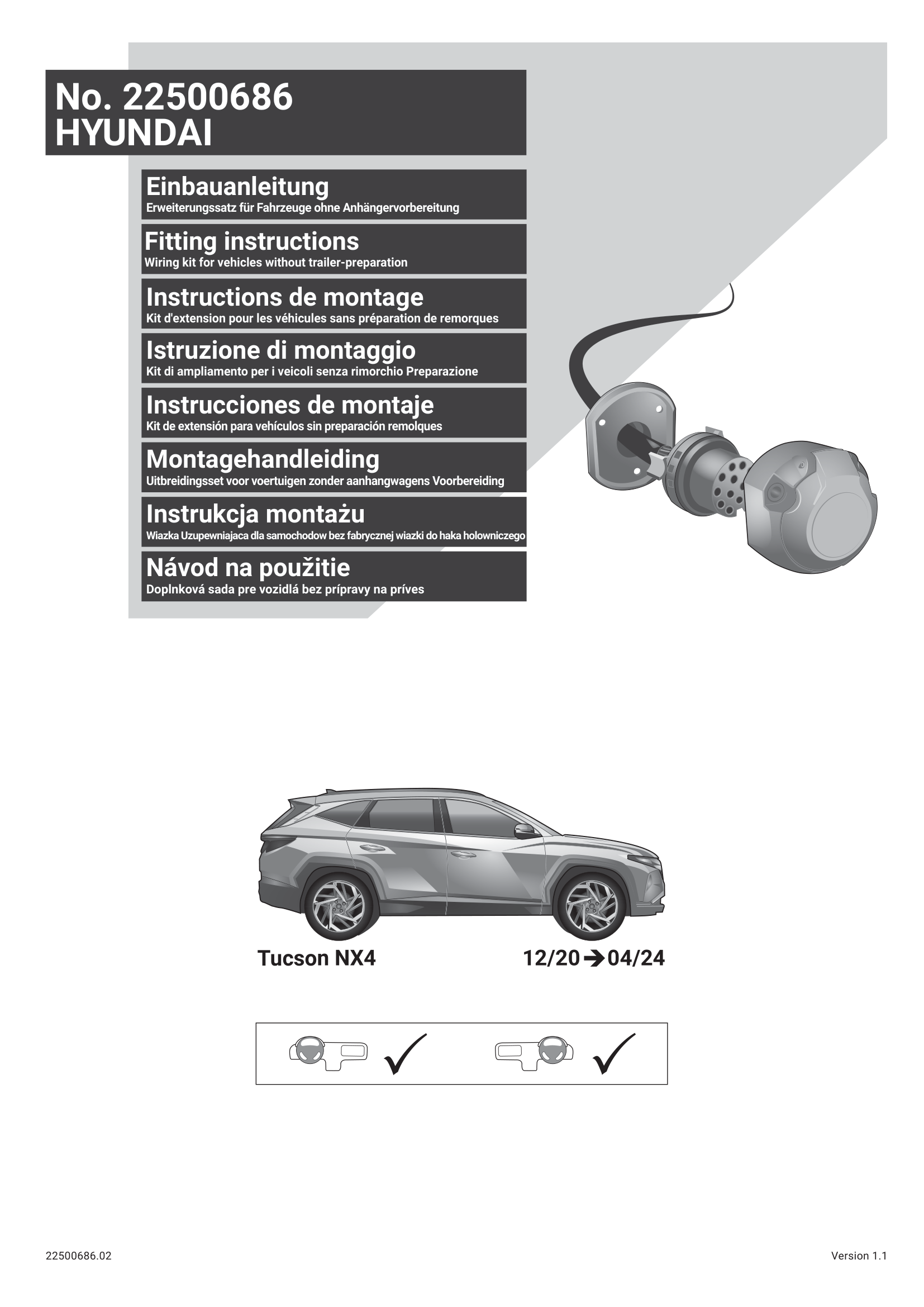 Hyundai Tucson IV (NX4)  Elektrik Tesisatı (11/2020–04/2024)