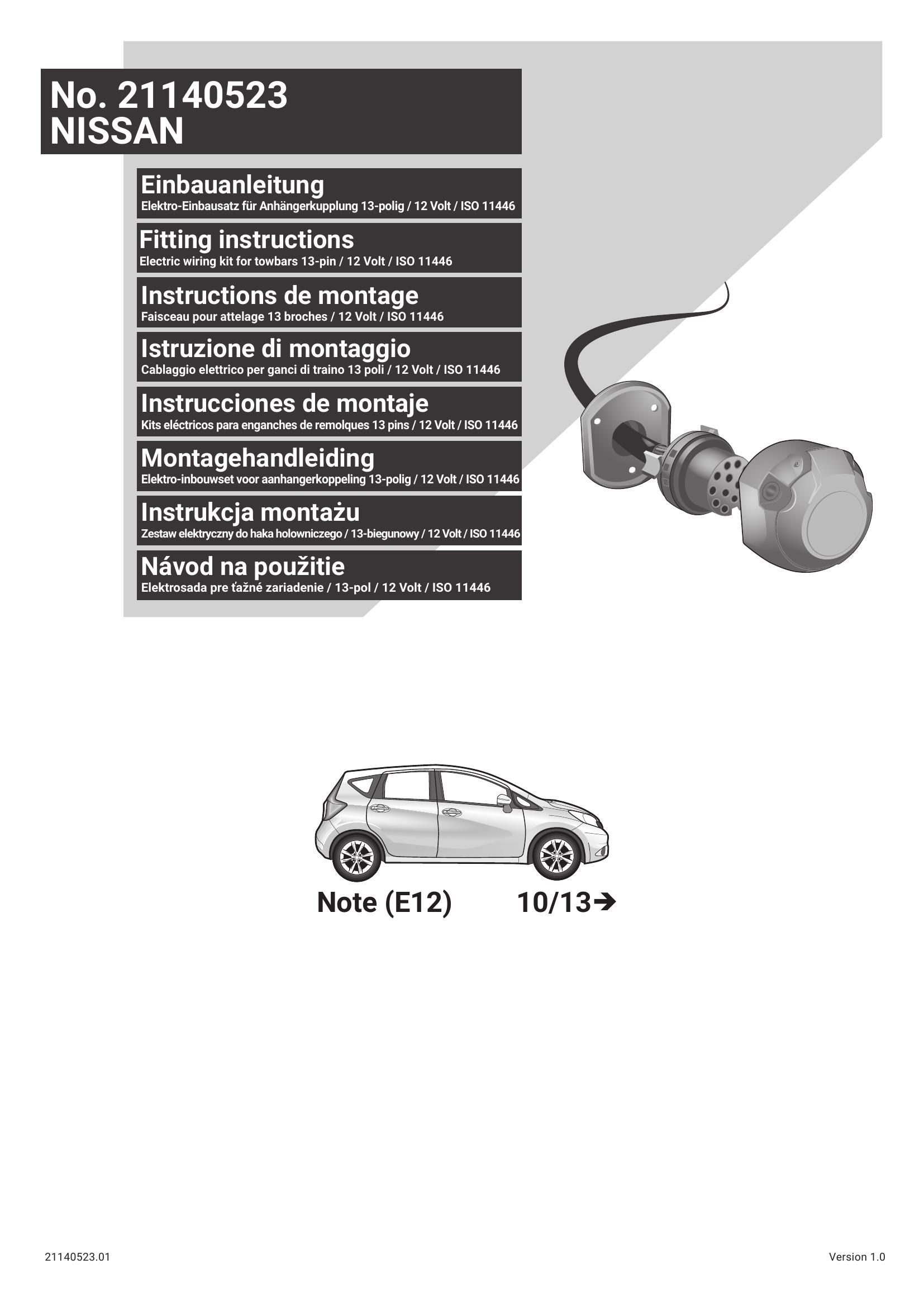 Nissan Note II 2013 Sonrası Orijinal Tesisat