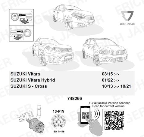 SUZUKI Vitara LY 2018 Sonrası 13 Pin Orijinal Tesisat