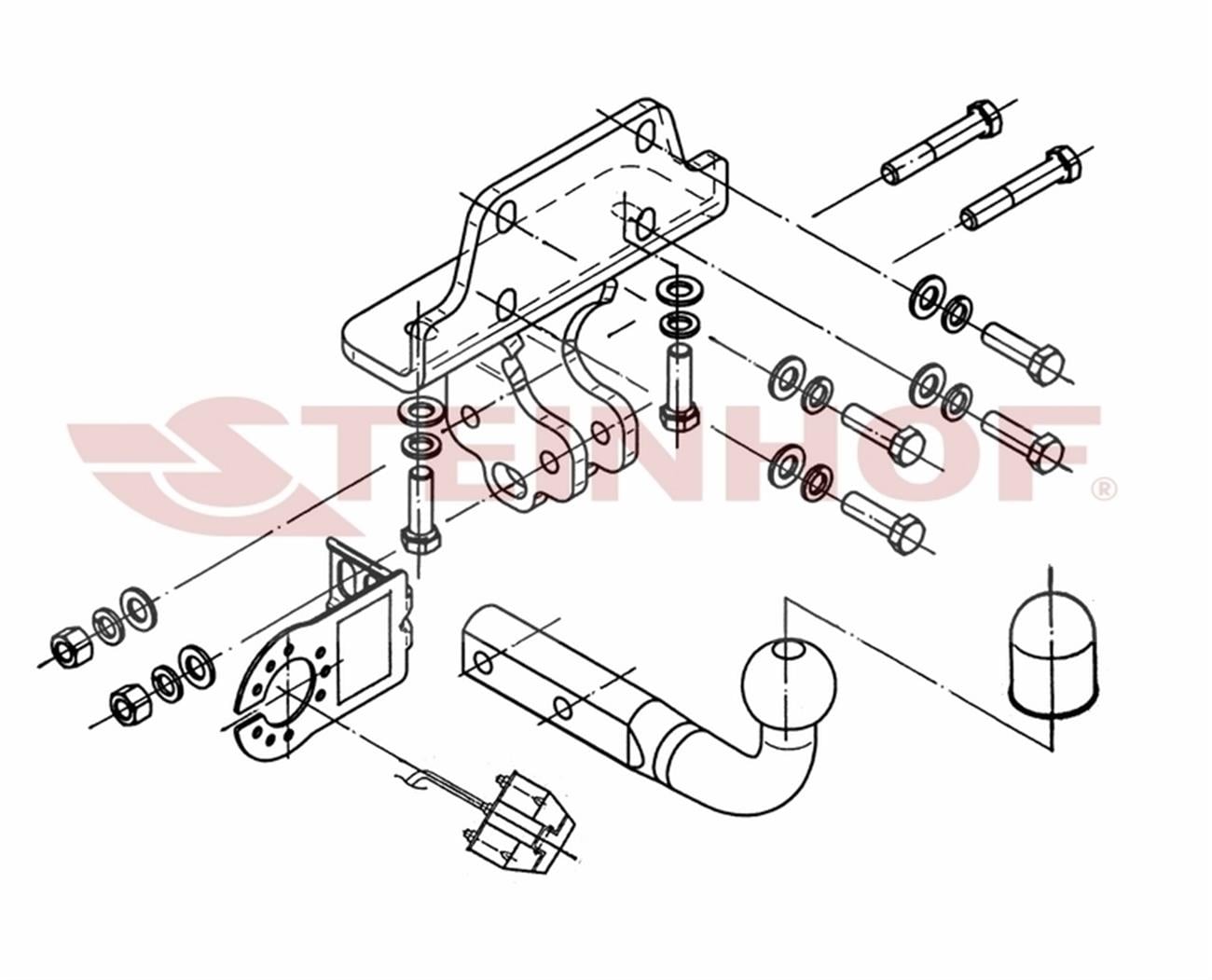 Toyota Land Cruiser 2003-2009 Çeki Demiri Hatchback 3 Kapı (J125 Kasa)