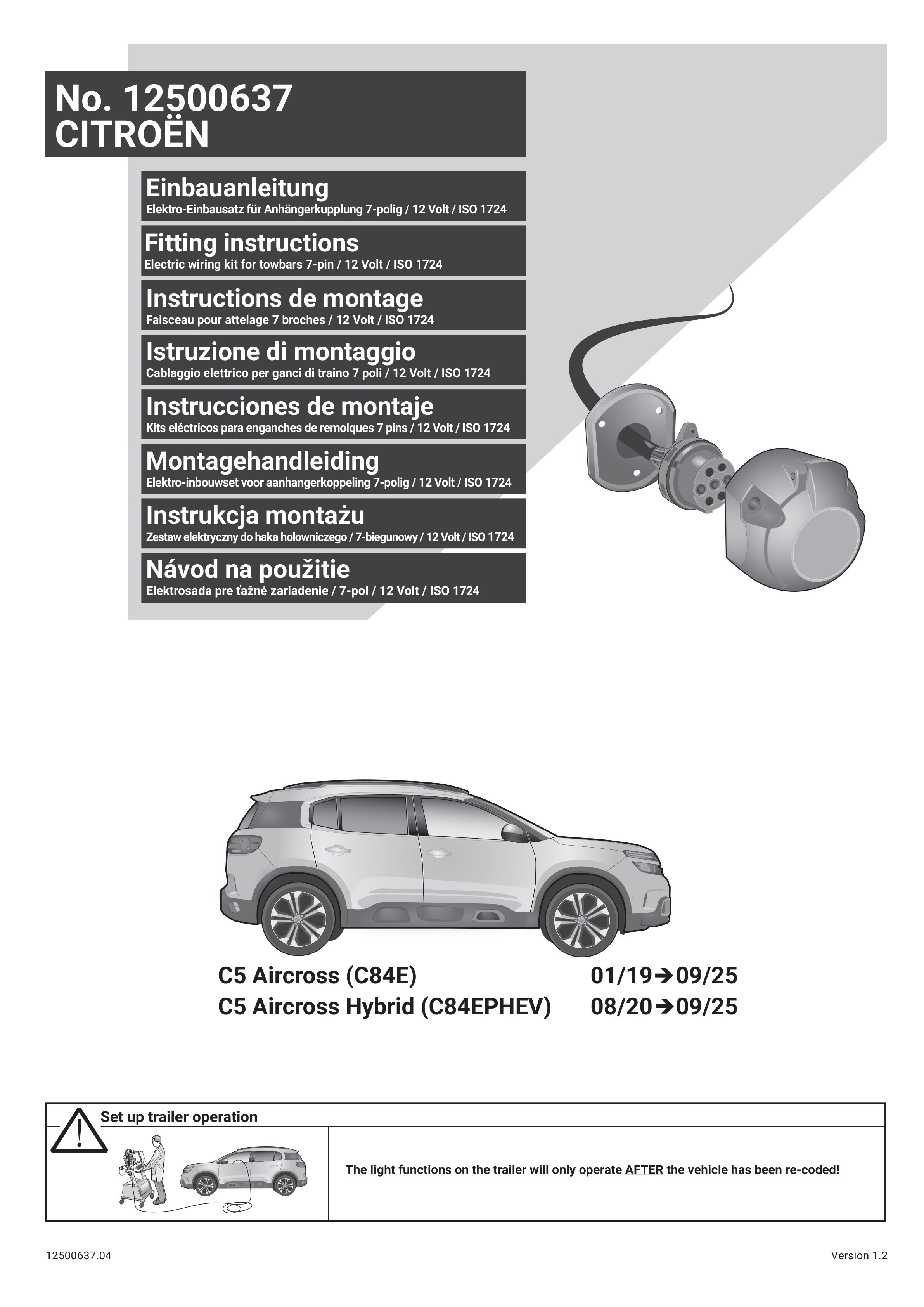 CITROËN C5 Aircross  2019 Sonrası 7 P Orijinal Tesisat