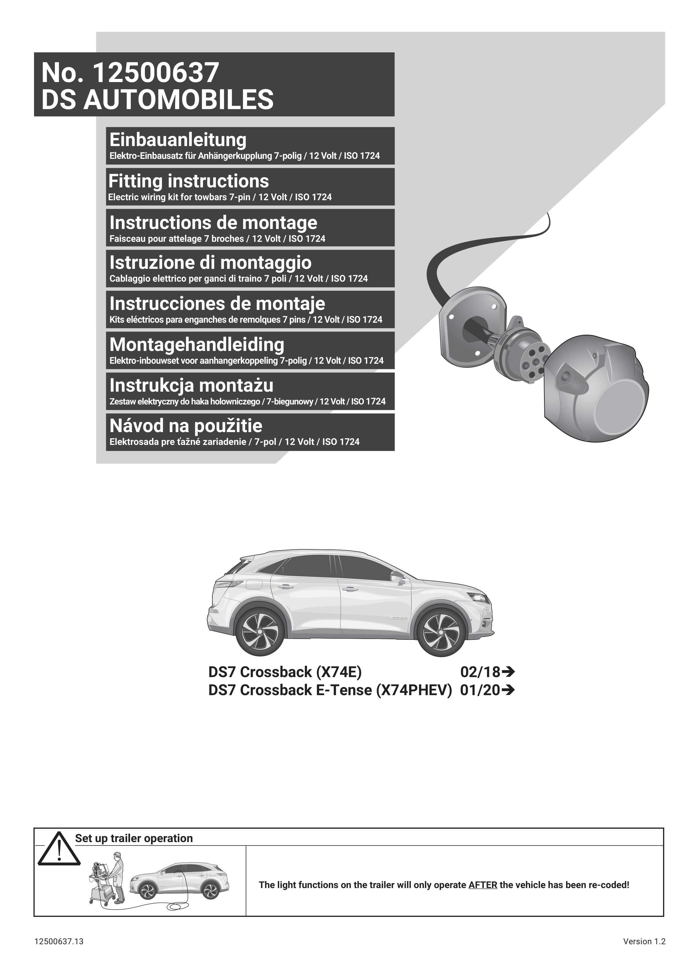 CITROËN DS7 Crossback  2018-2022 7 P Orijinal Tesisat