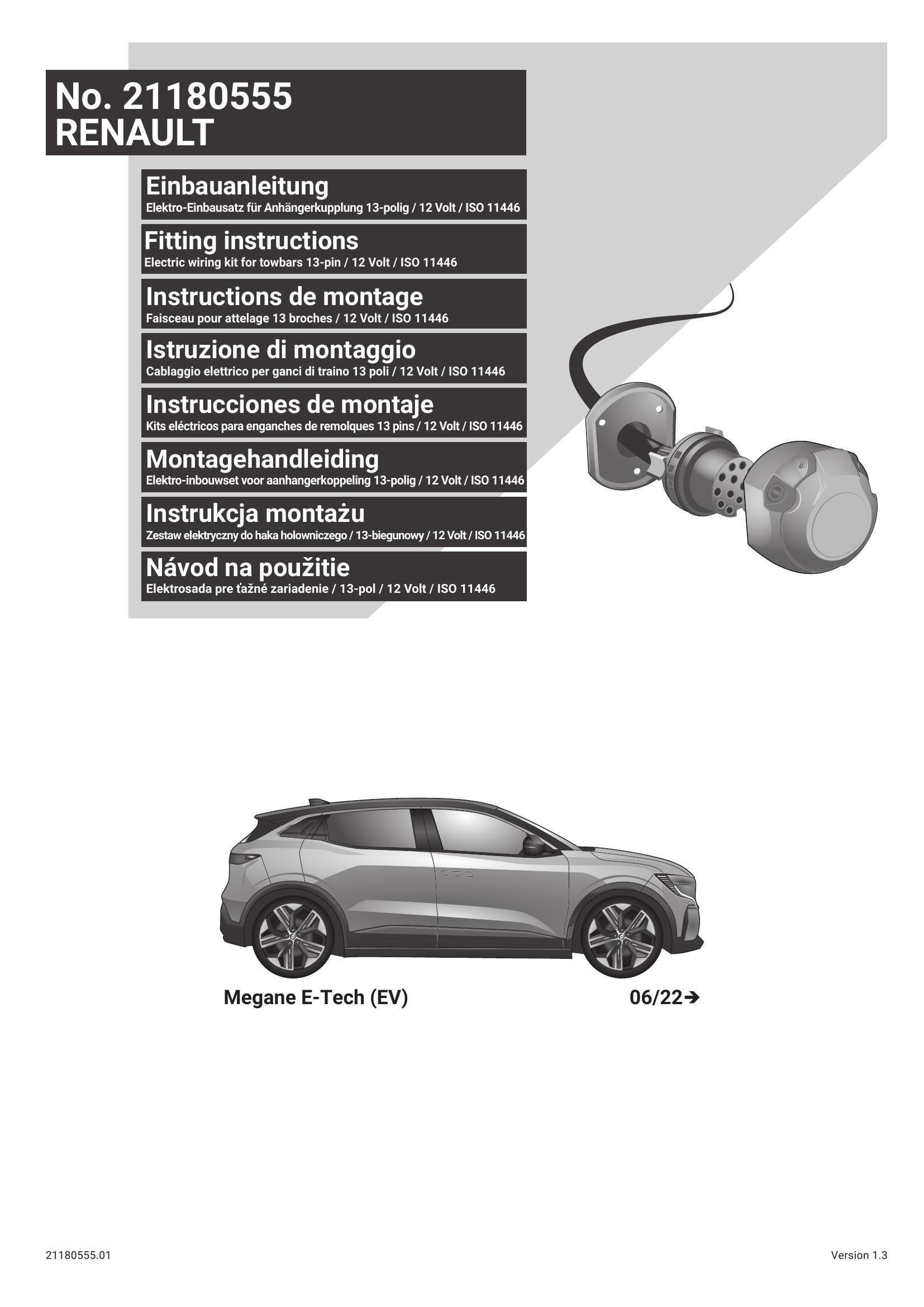 Megane E-Tech 2022 Sonrası 13 P Orijinal Tesisat