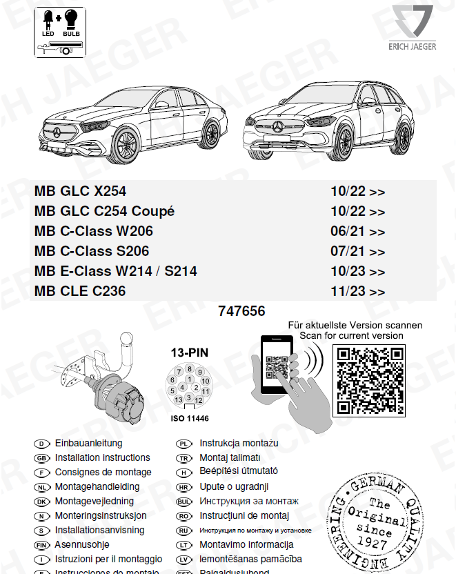 MERCEDES BENZ C-Class (W206) | 06.21 Sonrası Orijinal Tesisat