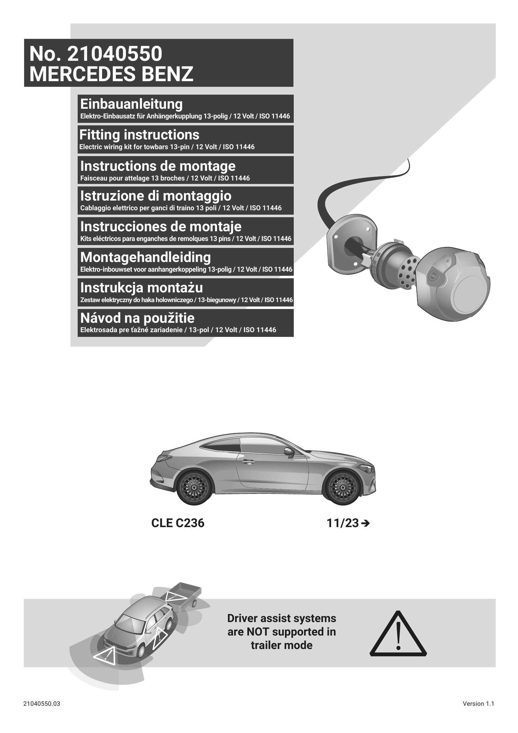 Mercedes-Benz CLE 2023 Sonrası C236 13 P Orijinal Tesisat
