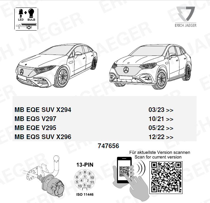 MERCEDES BENZ EQE SUV (X294) | 2023 Sonrası Orijinal Tesisat