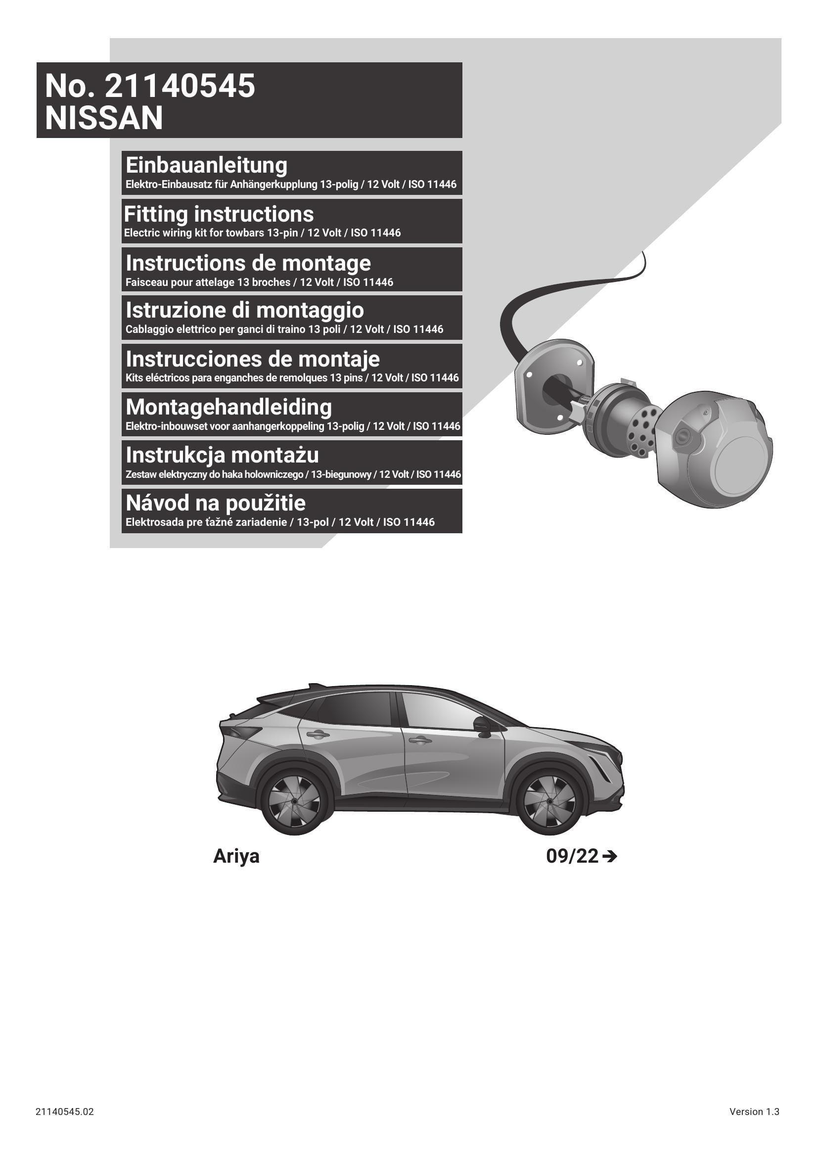 Nissan Ariya 2022 Sonrası Orijinal Tesisat
