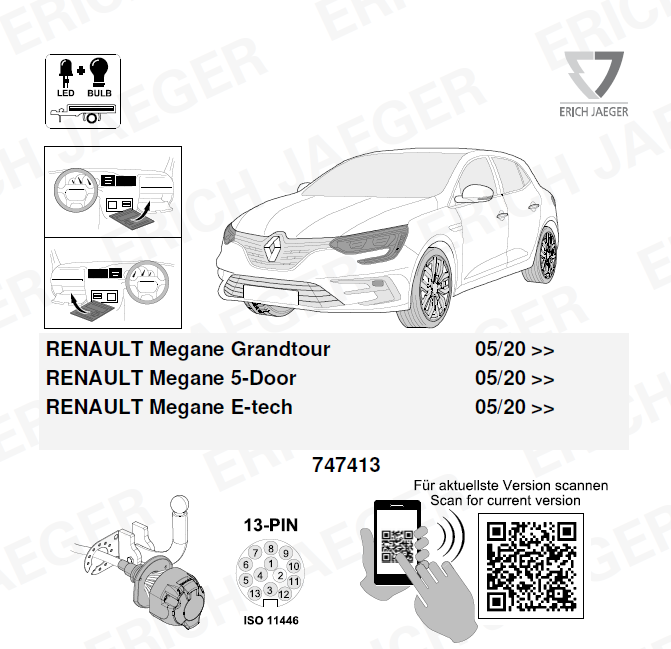 RENAULT Megane 4 Facelift | 2020 Sonrası Orijinal Tesisat