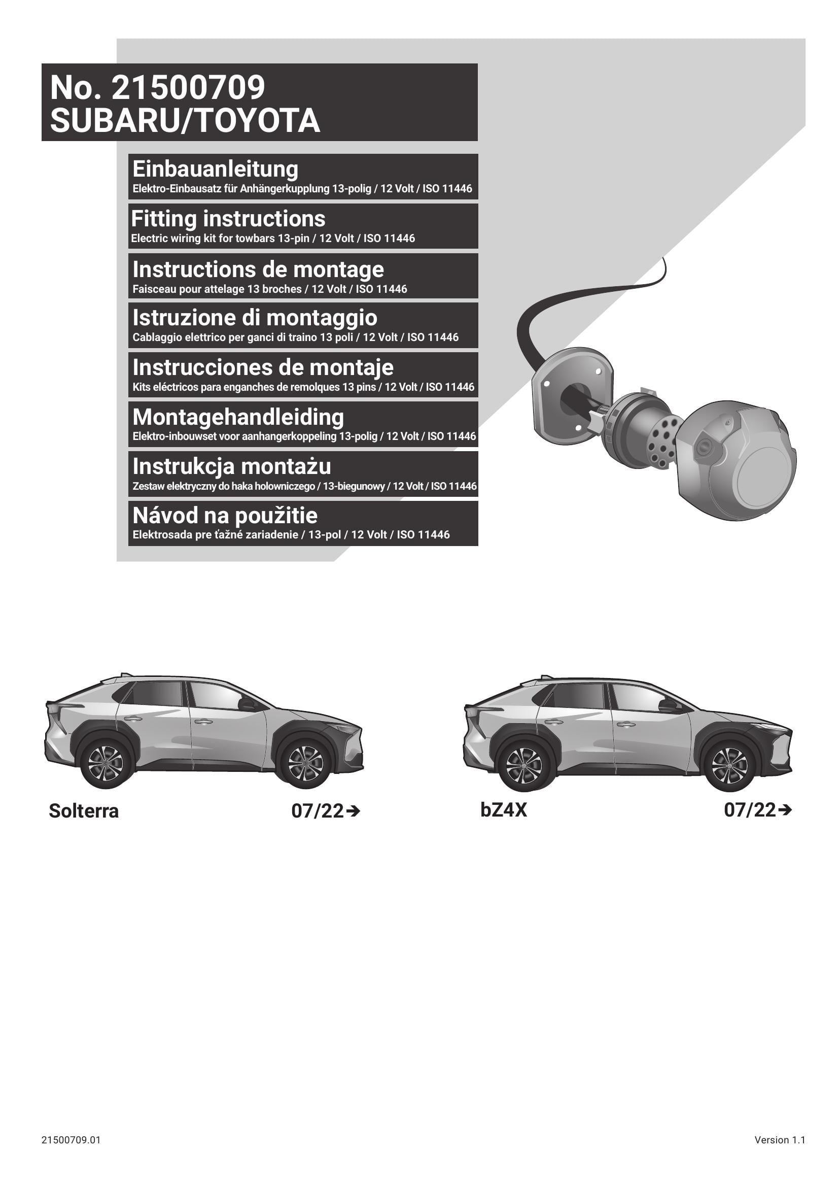 SUBARU Solterra 2022 Sonrası Orijinal Tesisat 