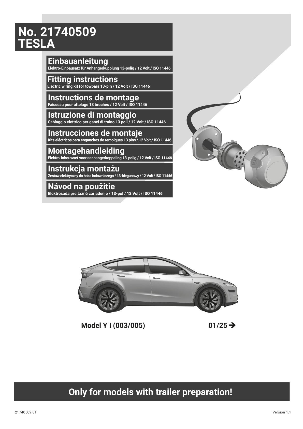 Tesla Model Y 13 Pim Çeki Demiri Elektrik Tesisatı 2025 Sonrası