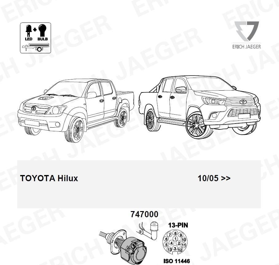 TOYOTA Hillux 13Pin Orijinal Tesisat