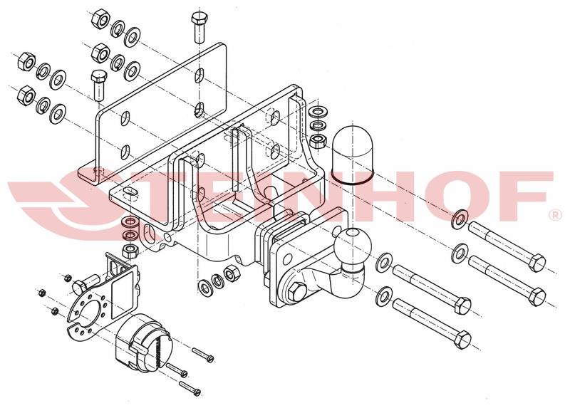 Toyota Hilux 2005-2010 Amerikan Topuz Çeki Demiri Flanşlı
