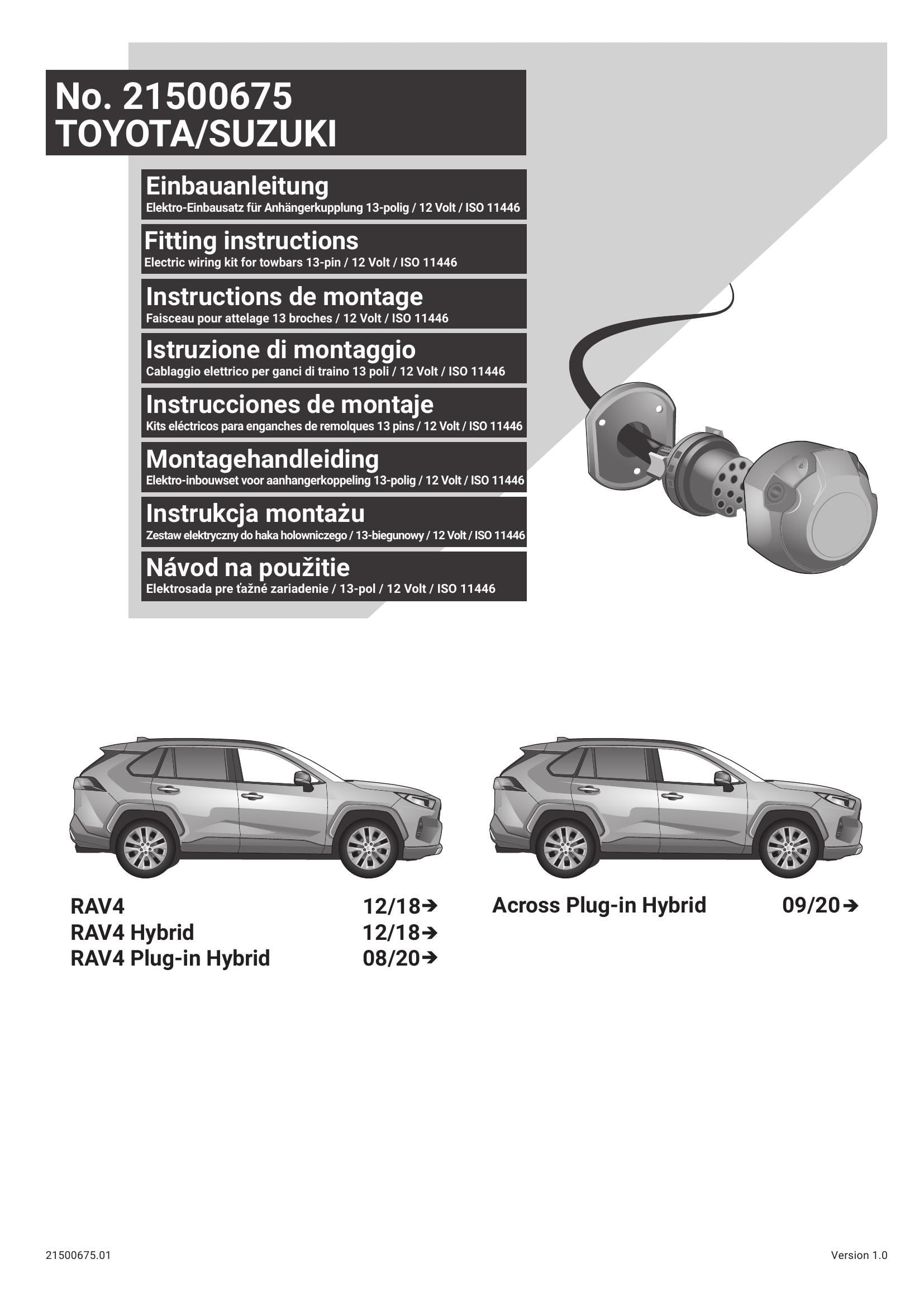 Toyota Rav 4 2018  Sonrası Orijinal Tesisat