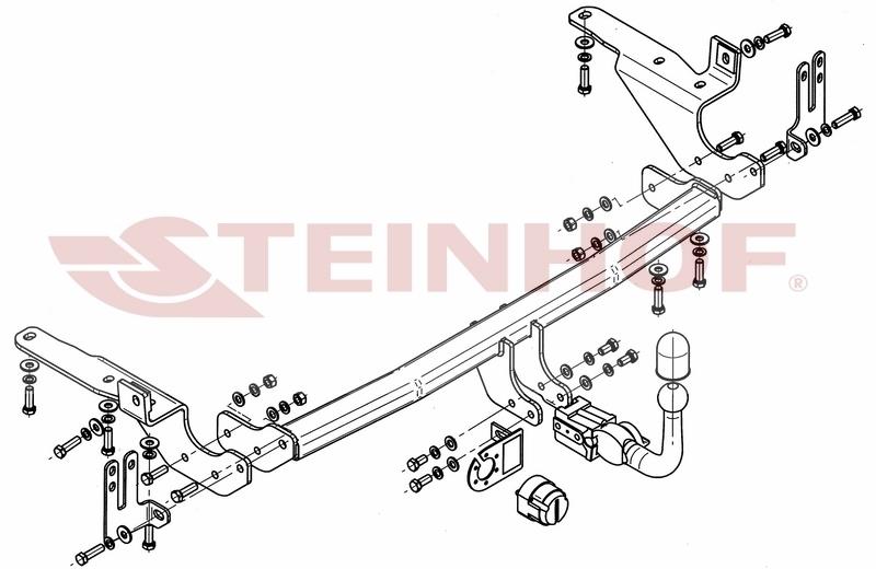 Toyota RAV - 4 III 2006-2013 Sökülebilir Çeki Demiri   Kuğu Boynu (STEPNELİ)