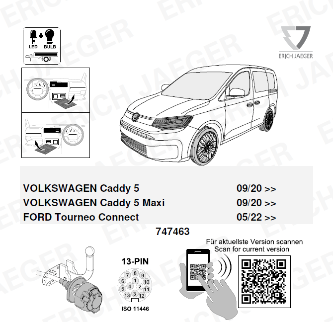 VOLKSWAGEN Caddy | 2020 Sonrası Orijinal Tesisat