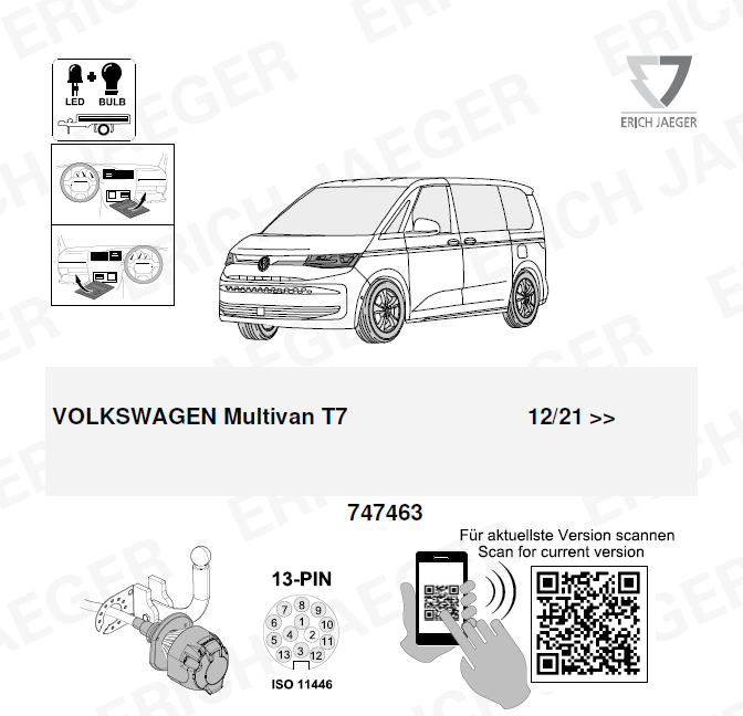 VOLKSWAGEN T7 Multivan | 2021 Sonrası Orijinal Tesisat