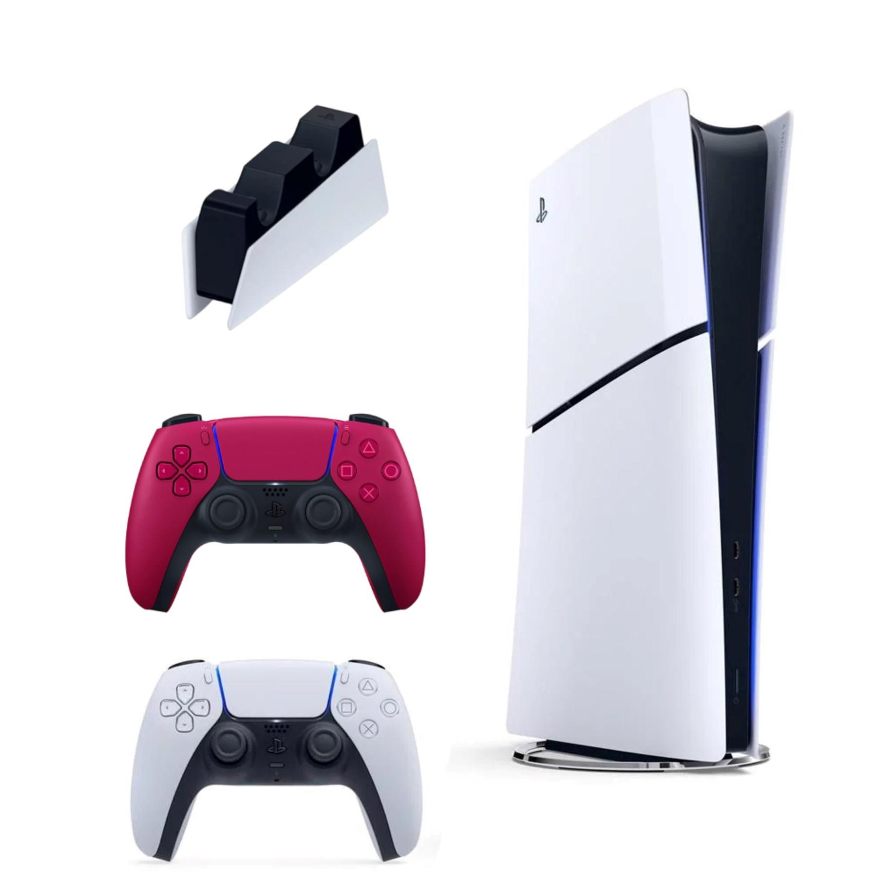  Oyun Konsolları Playstation PS5SLIM1TB+DKRMZ+S İthalatçı  Playstation 5 Slim Digital İthalatçı Garantili + 2. Kırmızı Dualsense + Şarj İstasyonu