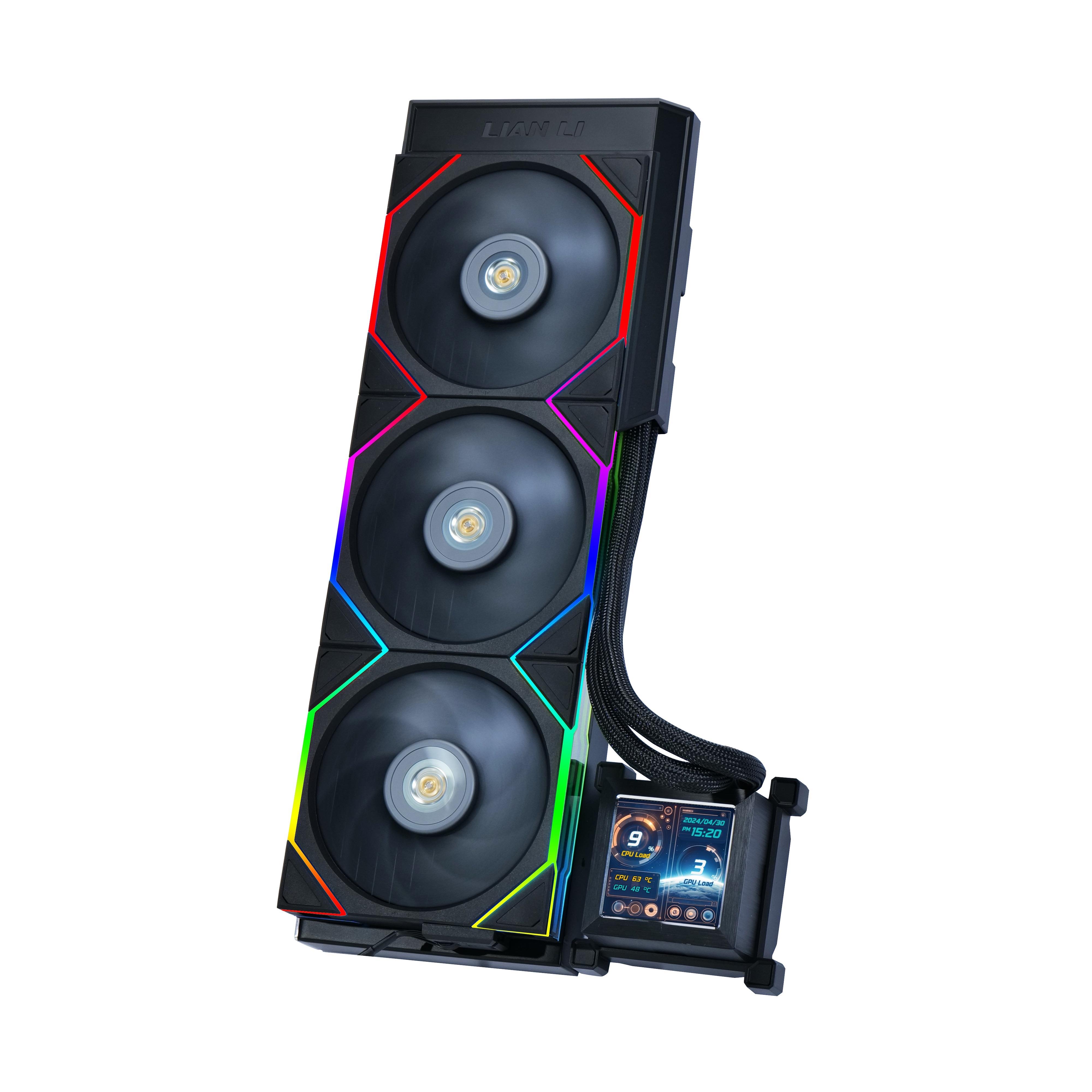 LIAN LI HYDRO-SHIFT LCD PERFORMANCE 360MM LGA1700/1851P/AM5 SOKET SİYAH İŞLEMCİ SIVI SOĞUTUCU G89.GHSLCD36SB.00