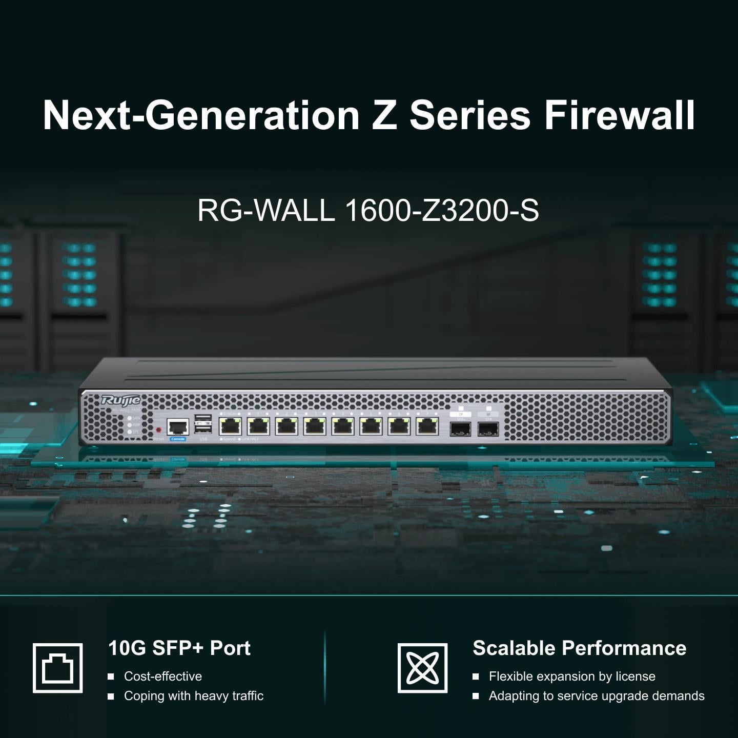 RUIJIE RG-WALL 1600-Z3200-S 1x 10G SFP+ 1x 1G SFP FIREWALL