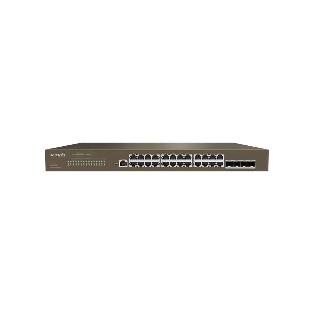 TENDA TEG5328F 24 PORT 10/100/1000 4 X SFP L3 YÖNETİLEBİLİR RACK MOUNT SWITCH
