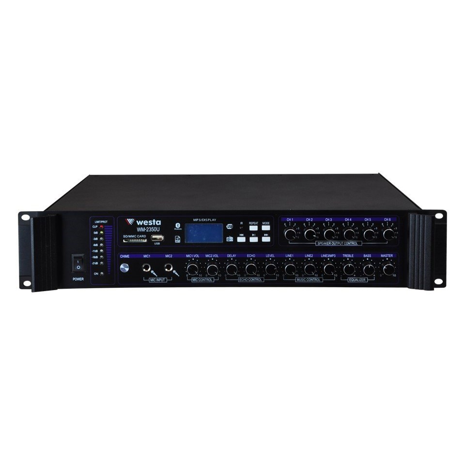 WESTA WM-2350U 350W 6 BÖLGELİ MIXER AMFI