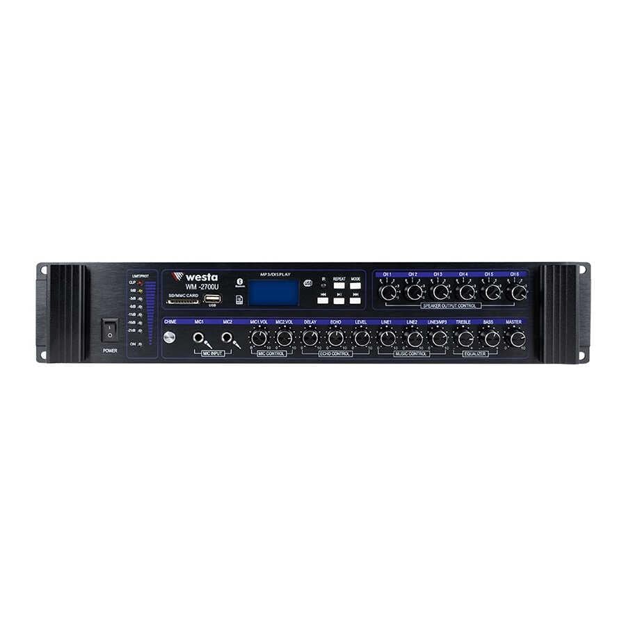 WESTA WM-2700U 700W 6 BÖLGELİ MIXER AMFİ