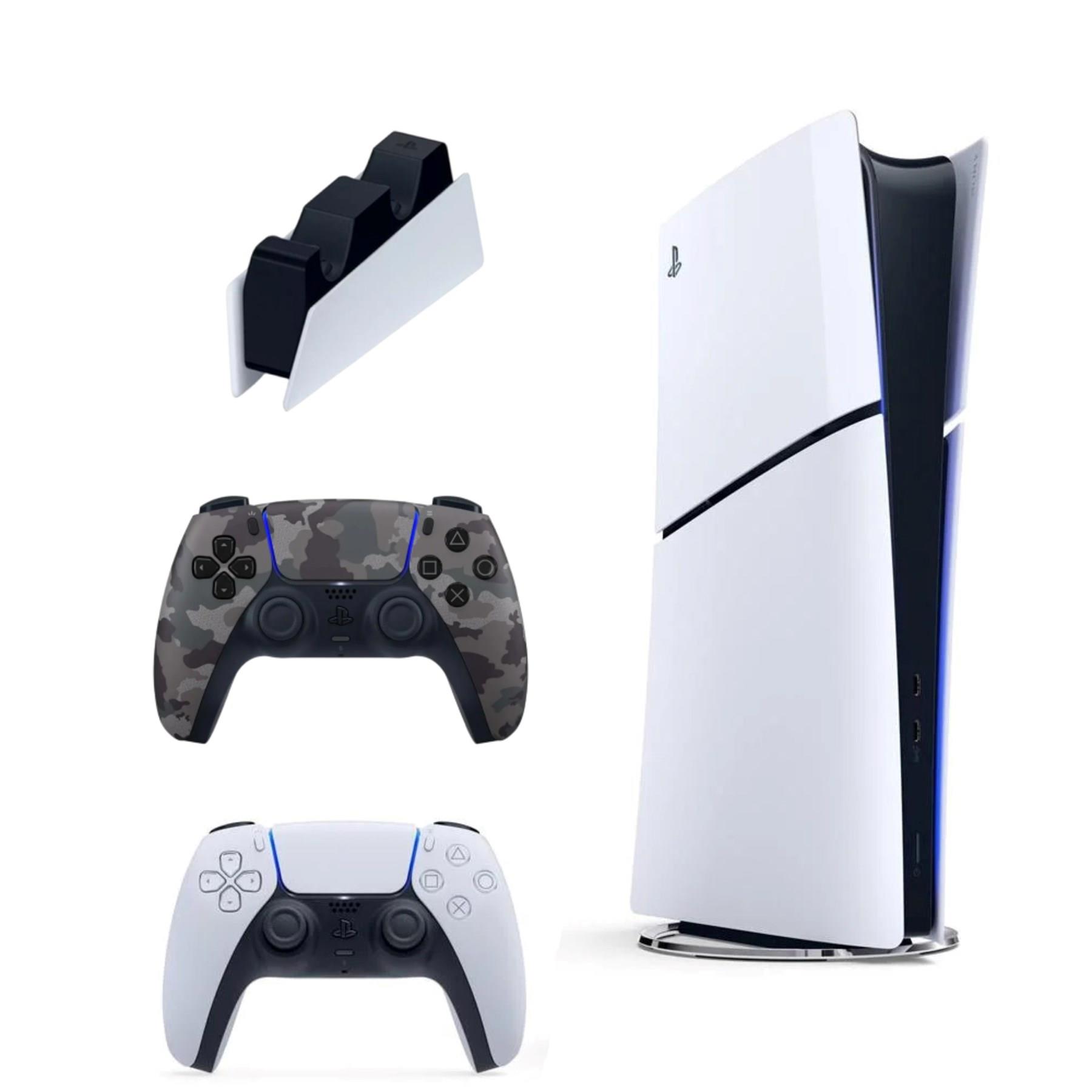  Oyun Konsolları Playstation PS5SLIM1TB+DKMF+S İthalatçı  Playstation 5 Slim Digital İthalatçı Garantili + 2. Kamuflaj Dualsense + Şarj İstasyonu