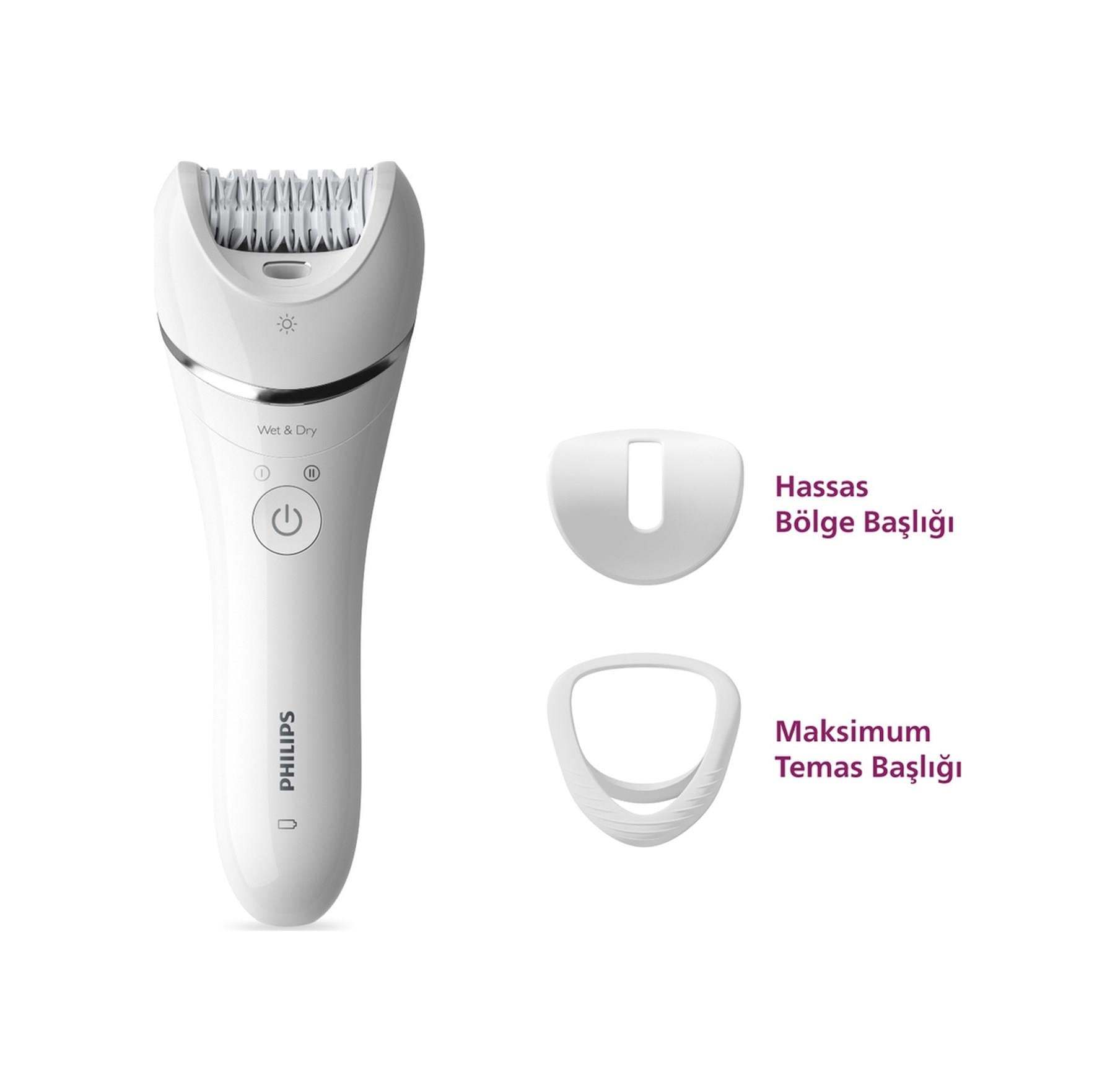  Kişisel Bakım Ürünleri Philips BRE700/05 Distribütör  Philips BRE700/05 Satinelle Islak Ve Kuru Epilatör Beyaz