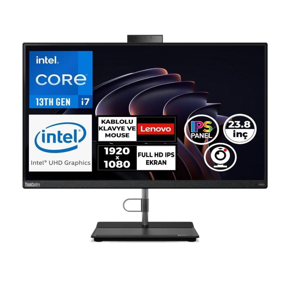  All in One Bilgisayar Lenovo 12K0A05CTR Distribütör  Lenovo ThinkCentre Neo 30a 24 G4 i7-13620H 23.8