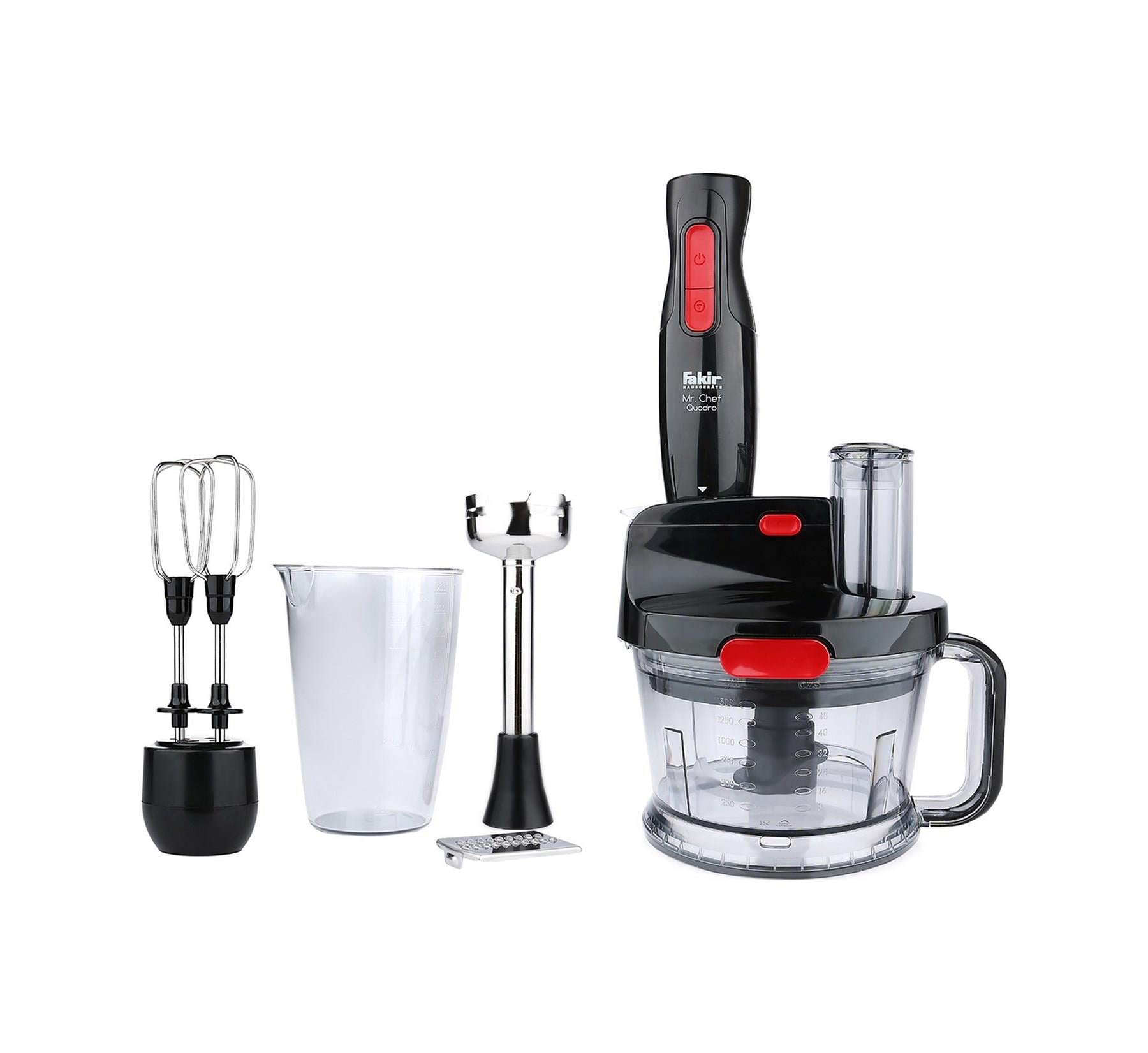  Ev Ürünleri Fakir FAKIRMRCHEFQUADRO Distribütör  Fakir Mr Chef Quadro 1000 W Mikser & Blender Seti Siyah