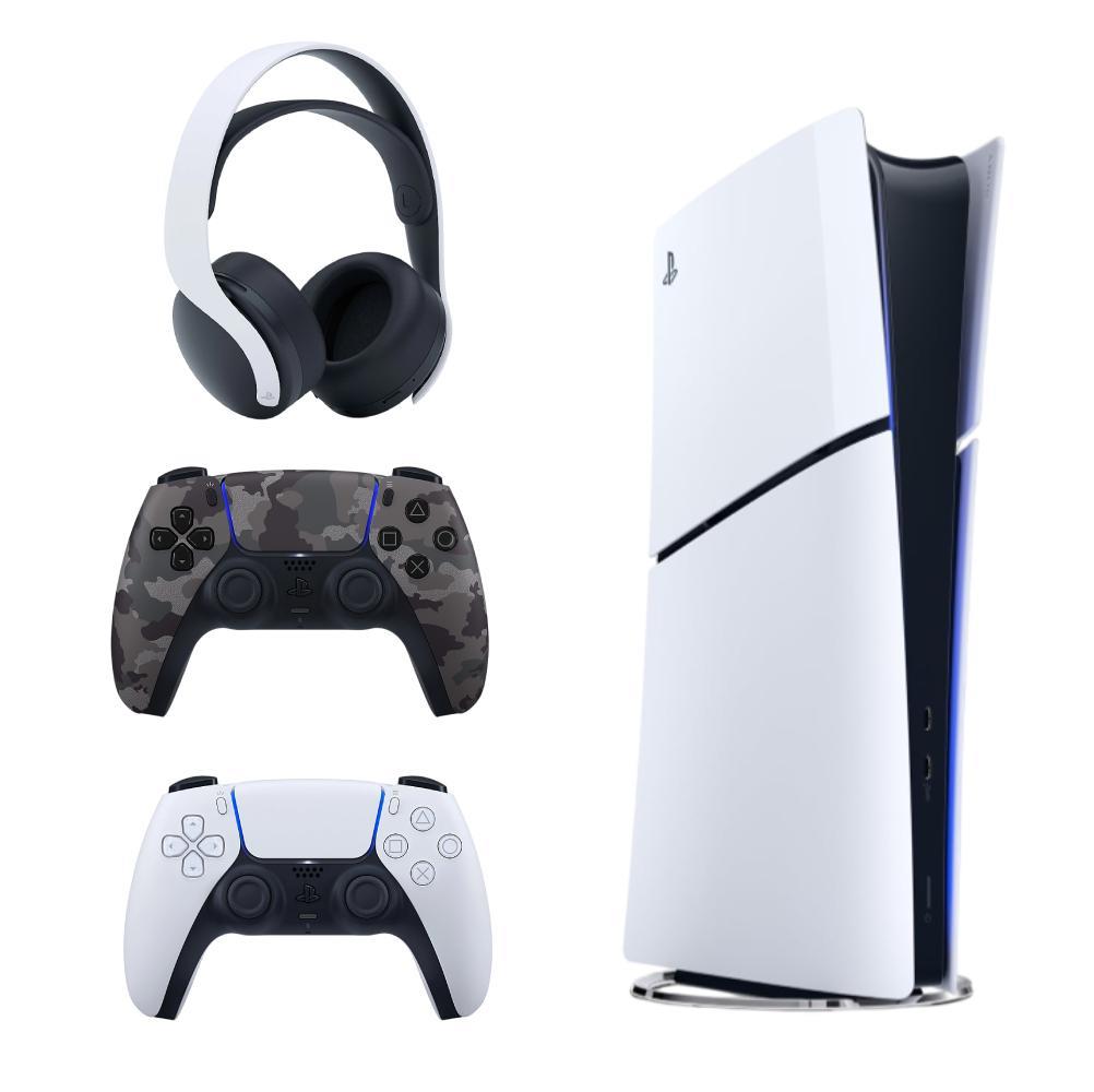  Oyun Konsolları Playstation PS5SLIM1TB+DKM+3DK İthalatçı  Sony Playstation 5 Slim İthalatçı Garantili + 2.  Kamuflaj  Dualsense + Pulse 3D Kablosuz Kulaklık