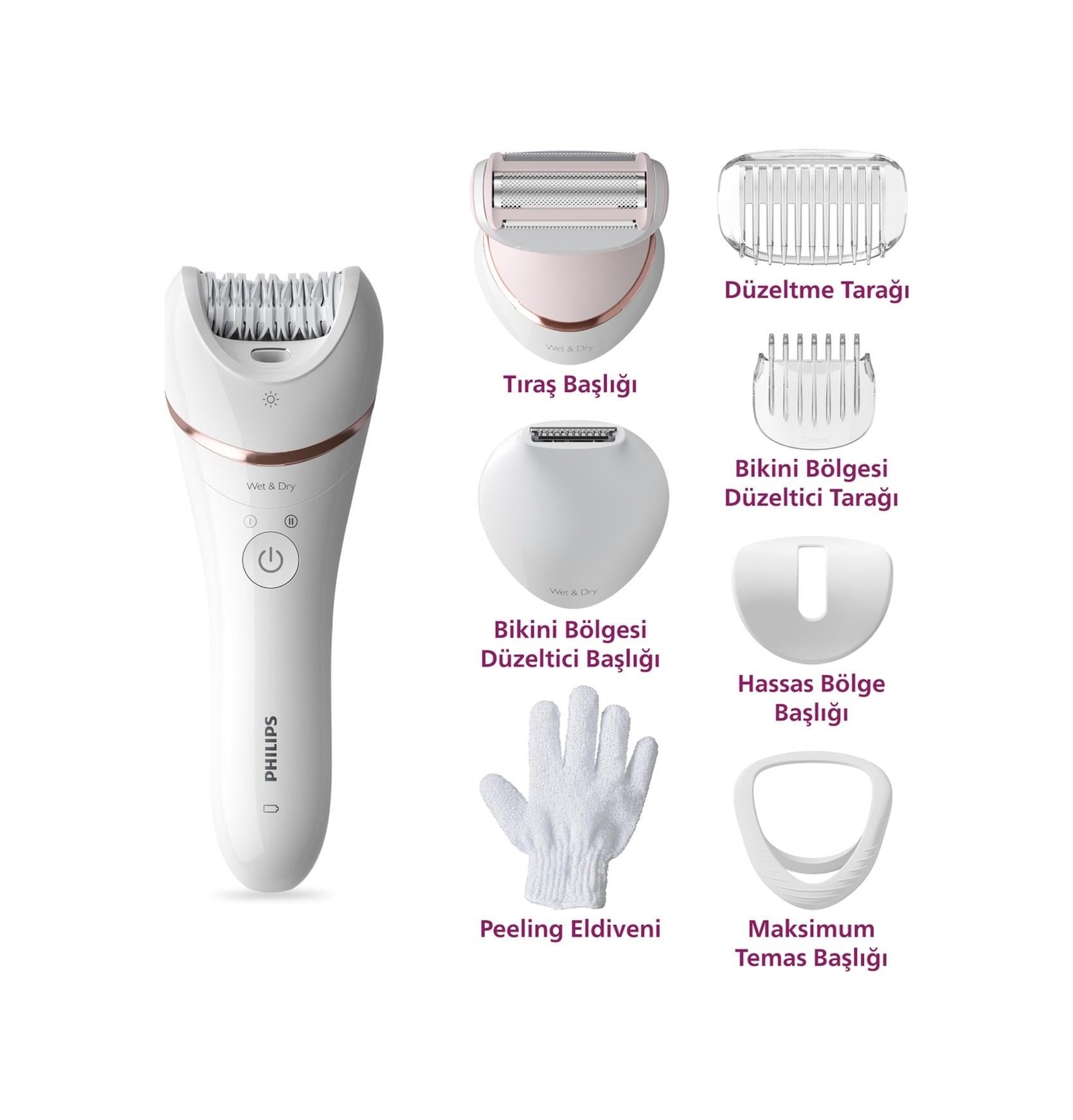  Philips Philips BRE720/05 Distribütör  Philips BRE720/05 Islak ve Kuru Epilatör Beyaz