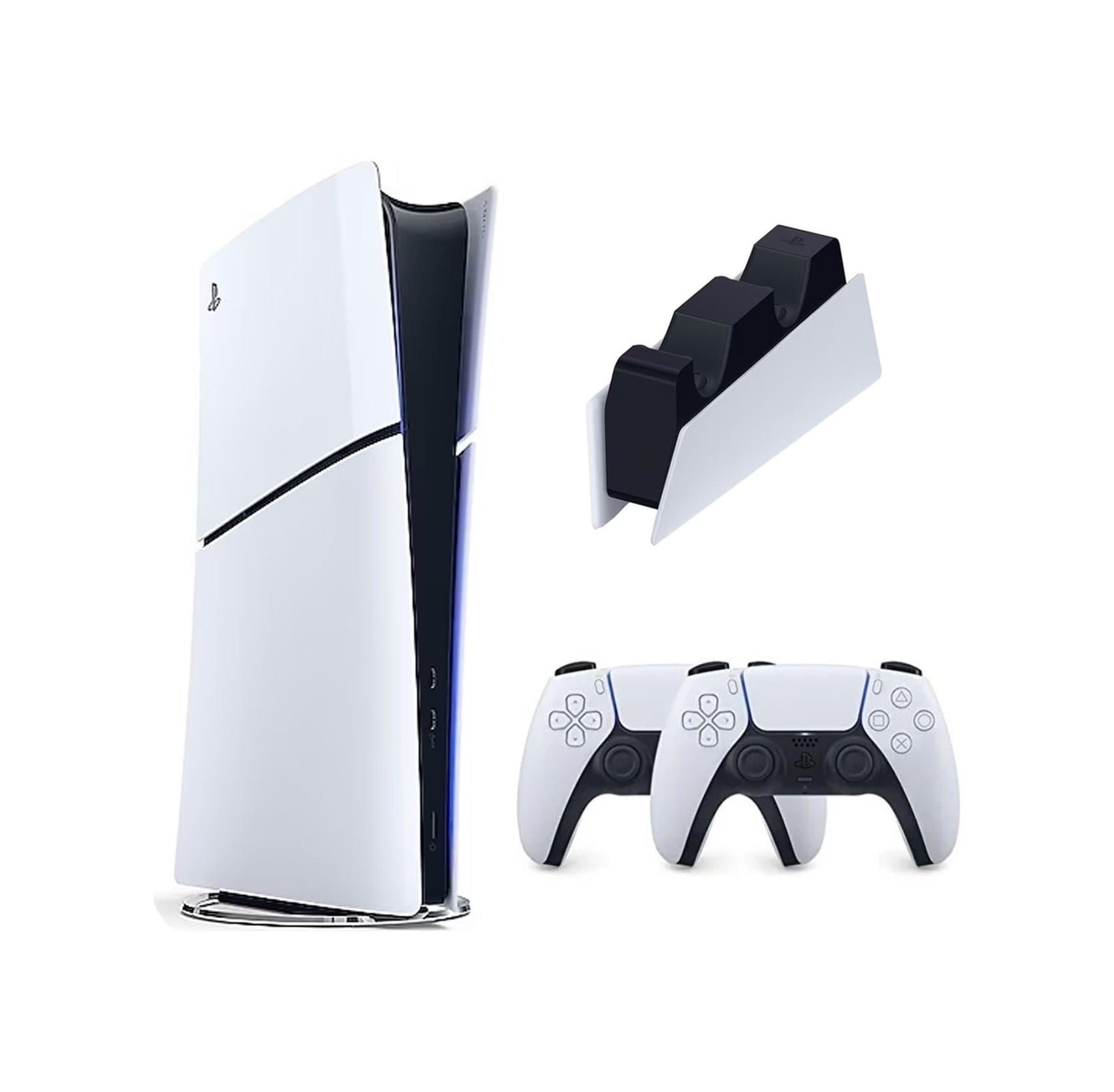  Oyun Konsolları Playstation PS5SLIM1TB+D+S İthalatçı  Sony PS5 Slim 1 TB Digital Oyun Konsolu + 2. Kol Beyaz + Şarj İstasyonu (İthalatçı Garantili)