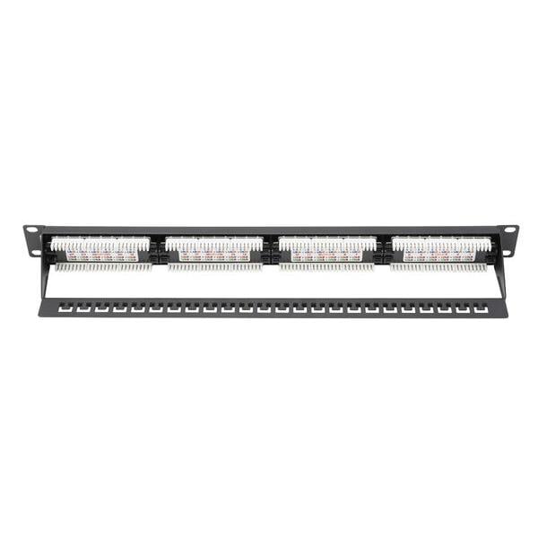 DIGITUS DN-91624U-CR 8P8C,LSA,ALTIN KONTAK 24 PORT CAT6 DOLU 1U ZIRHSIZ PATCH PANEL