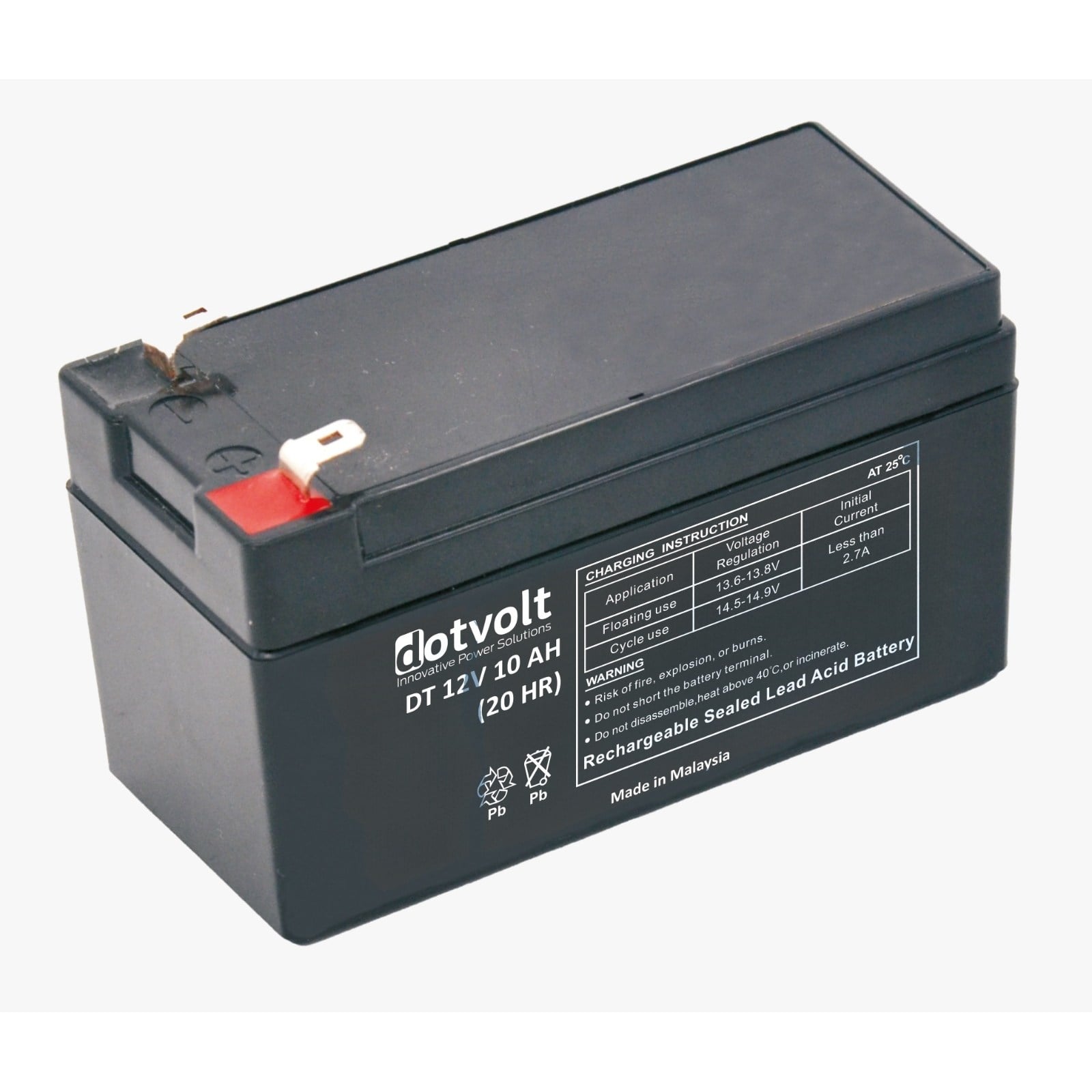 DOTVOLT DT 12V 10AH BAKIMSIZ KURU AKÜ