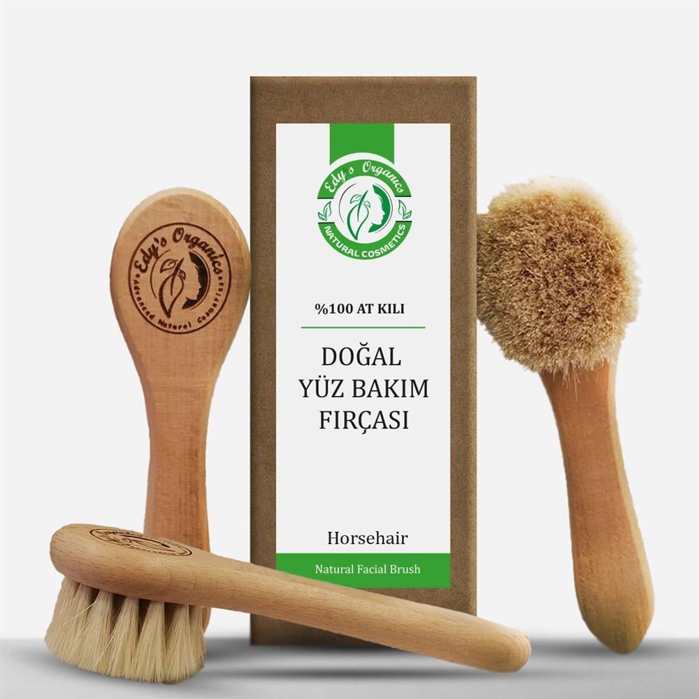 %100 Doğal At Kılı Yüz Fırçası