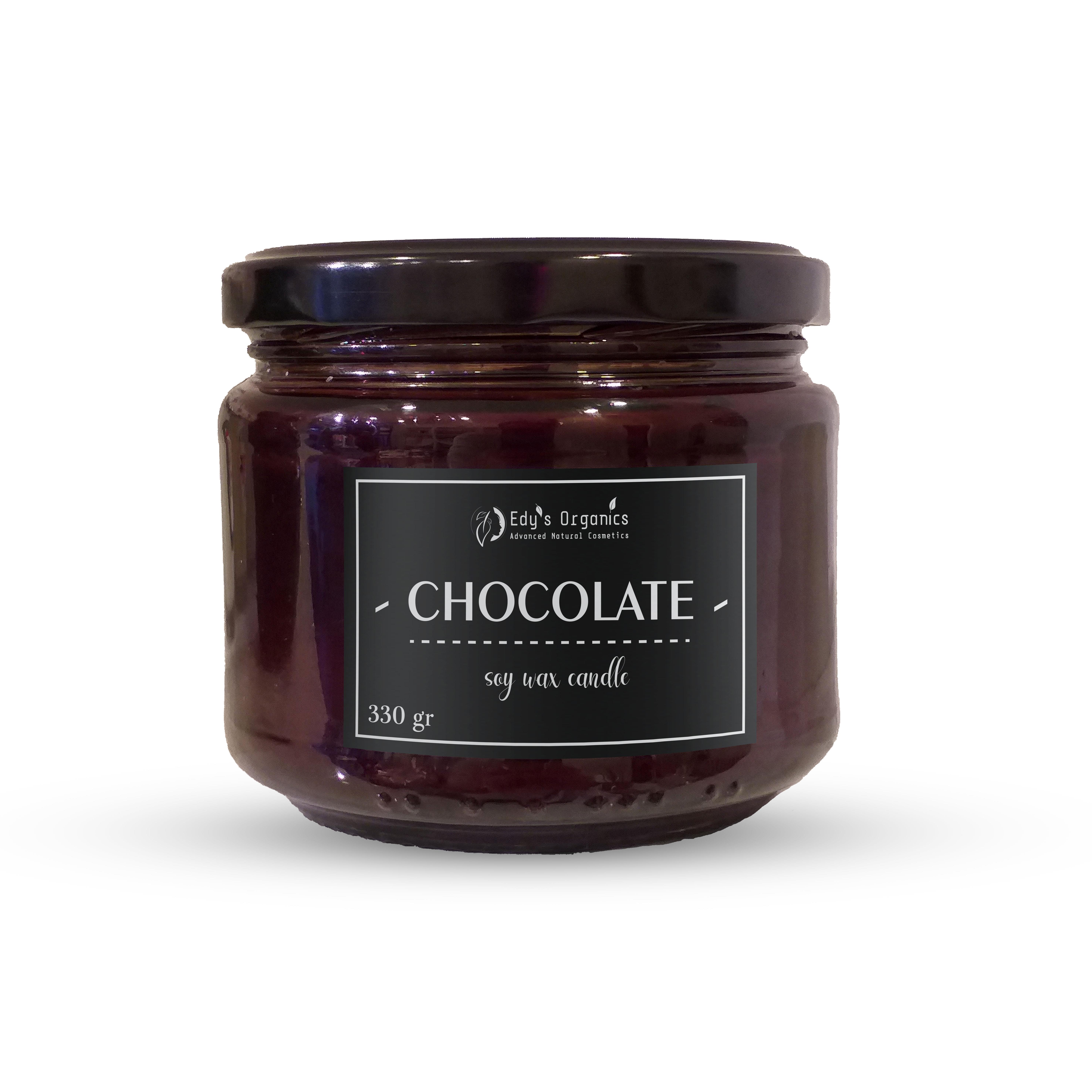 Çikolata Kokulu Bitkisel & Doğal Soya Mumu - 330 g