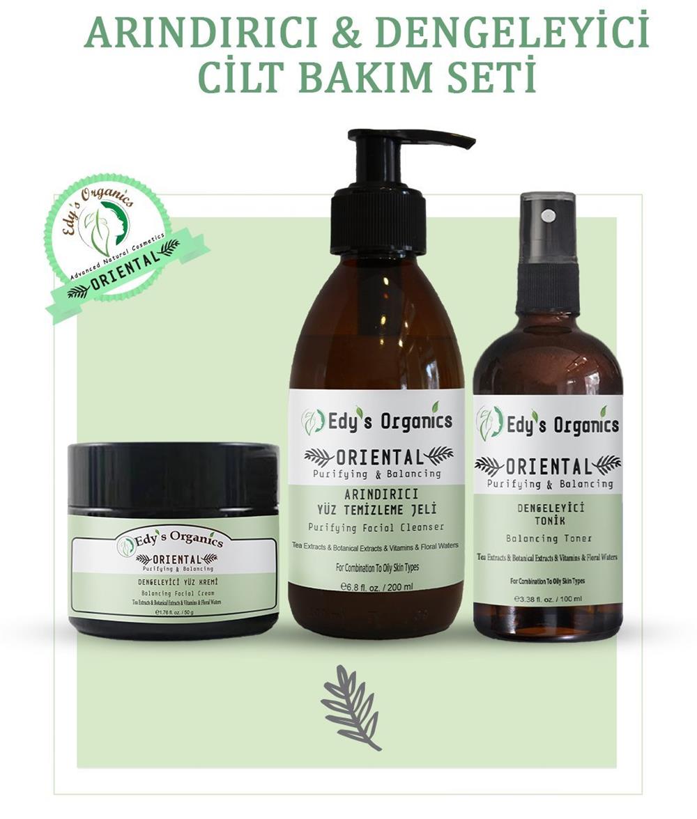 ORIENTAL Cilt Bakım Seti | Arındırıcı | Dengeleyici | Organik Kombuça Çayı+Beyaz Çay+Yeşil Çay+Bitkisel BHA