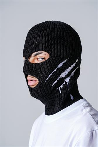 Claw Siyah Örme Balaklava Maske