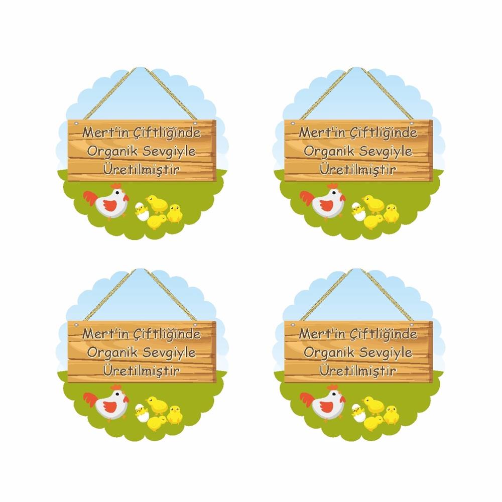 Yapışkanlı Sticker - 4 Cm - 20 Adet