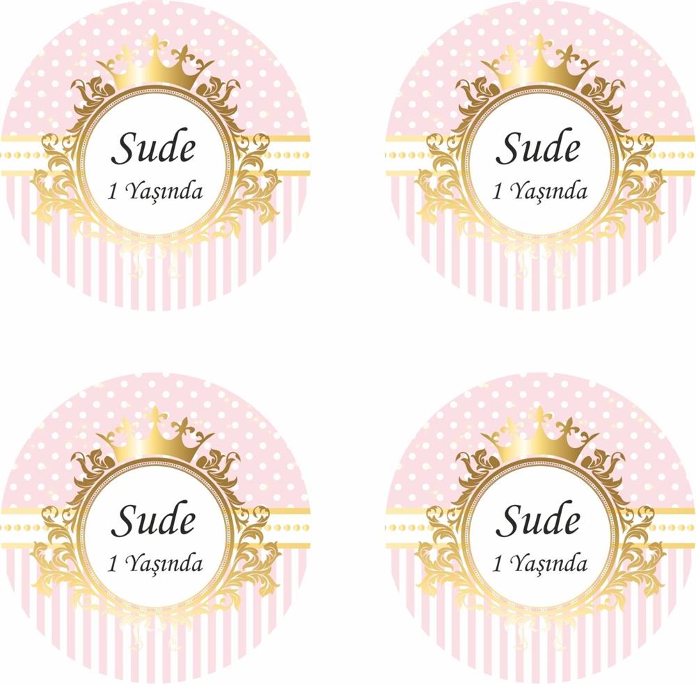 Yapışkanlı Sticker - 4 Cm - 20 Adet